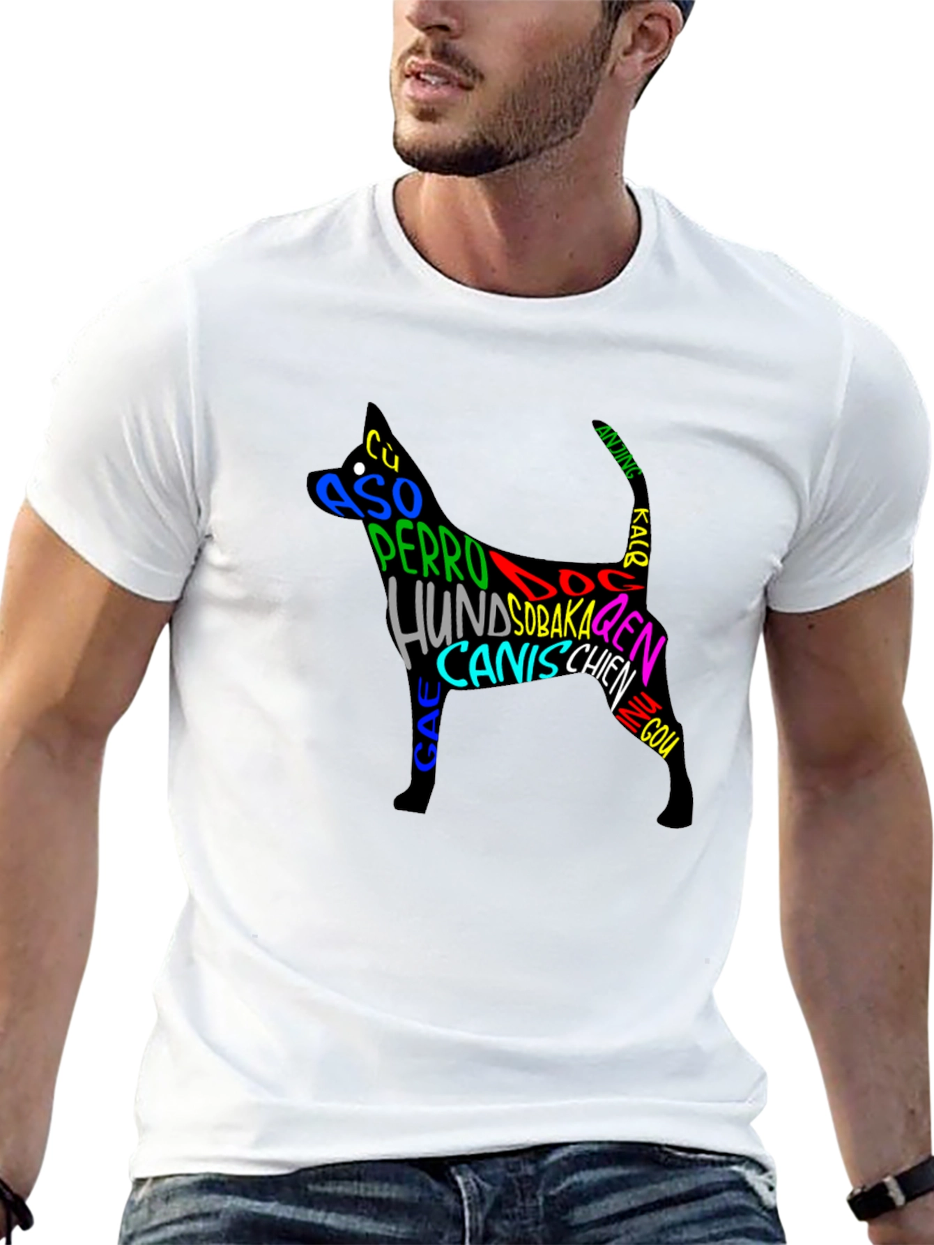 Black Dog Breeds Black T-Shirt view 13