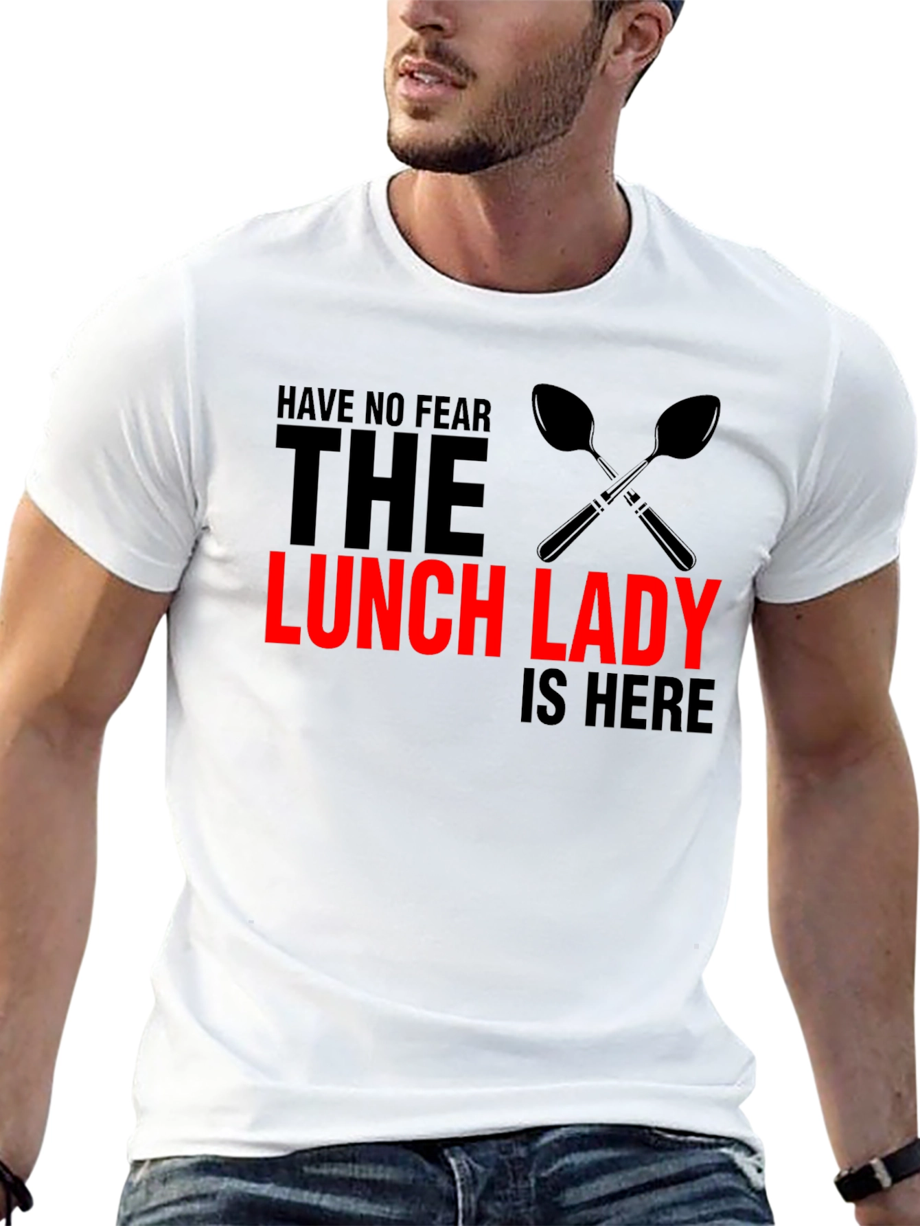 Black Lunch Lady T-Shirt - Funny Kitchen Staff Apparel view 13