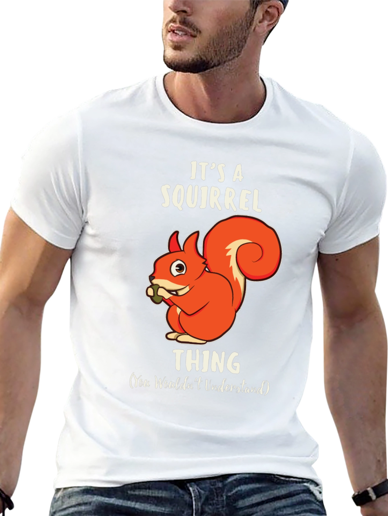 Black It's A Squirrel Thing Graphic Tee view 13