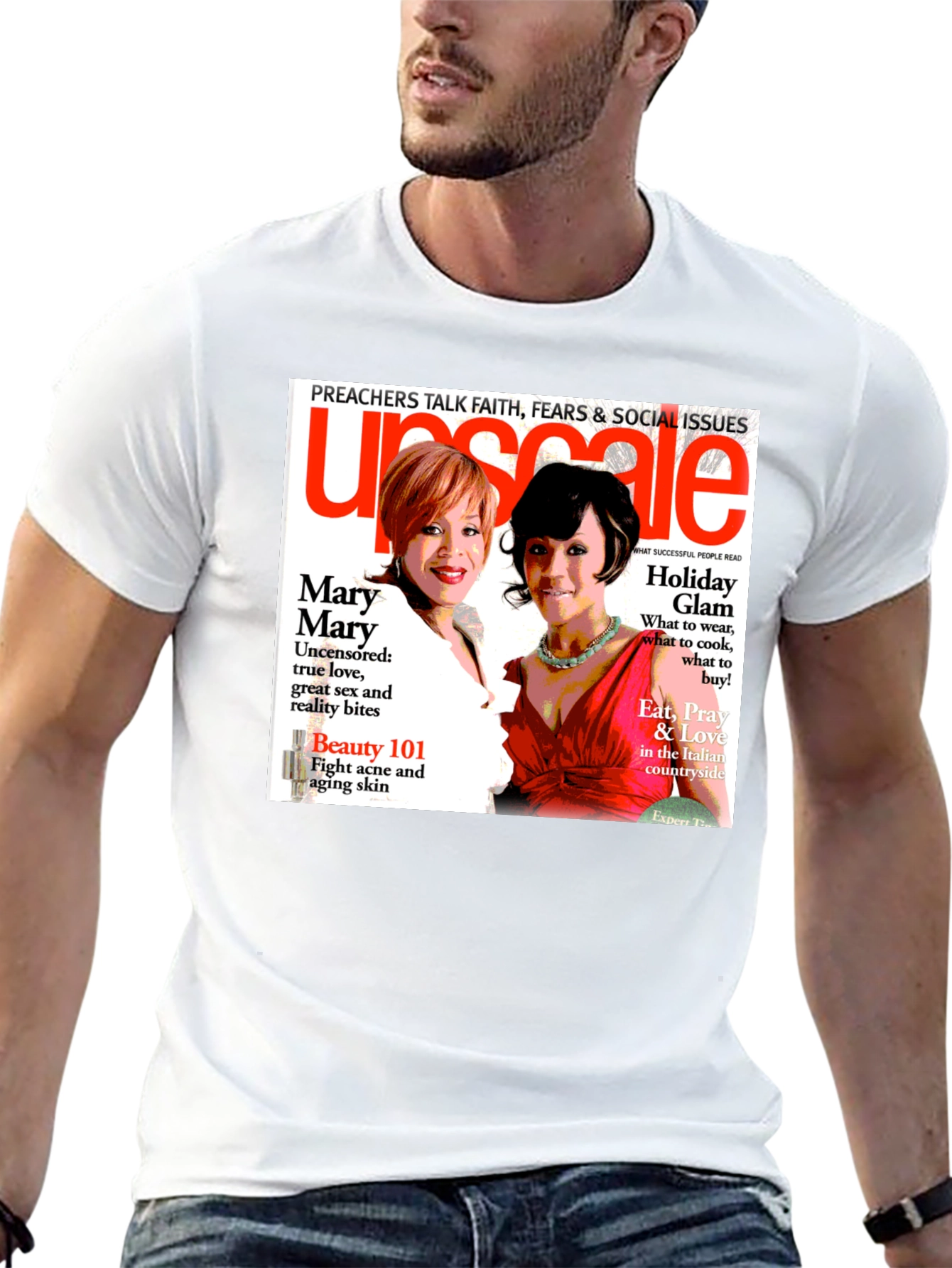 Black Upscale Magazine Graphic T-Shirt view 13