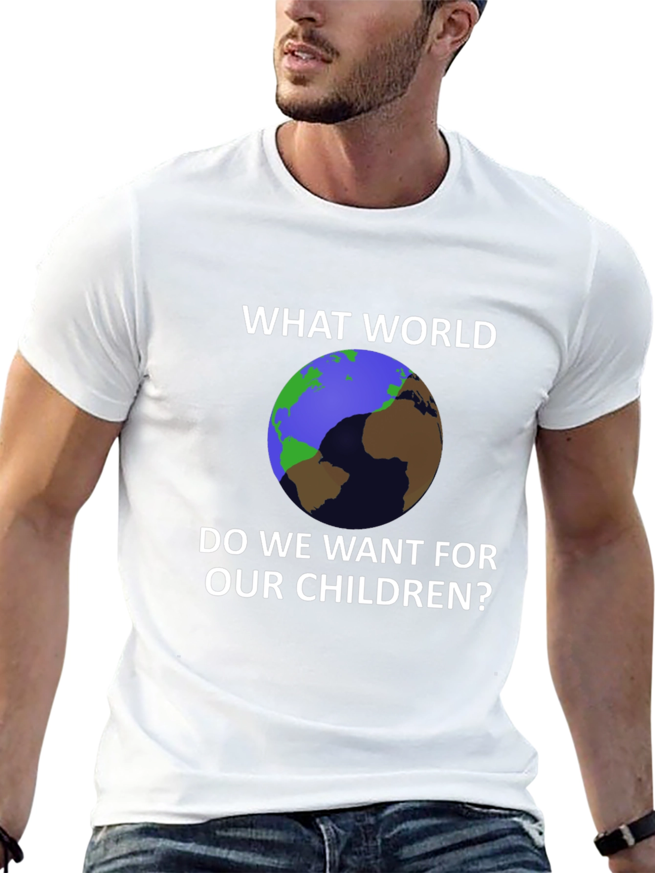 Black Eco-Friendly World Graphic T-Shirt view 13