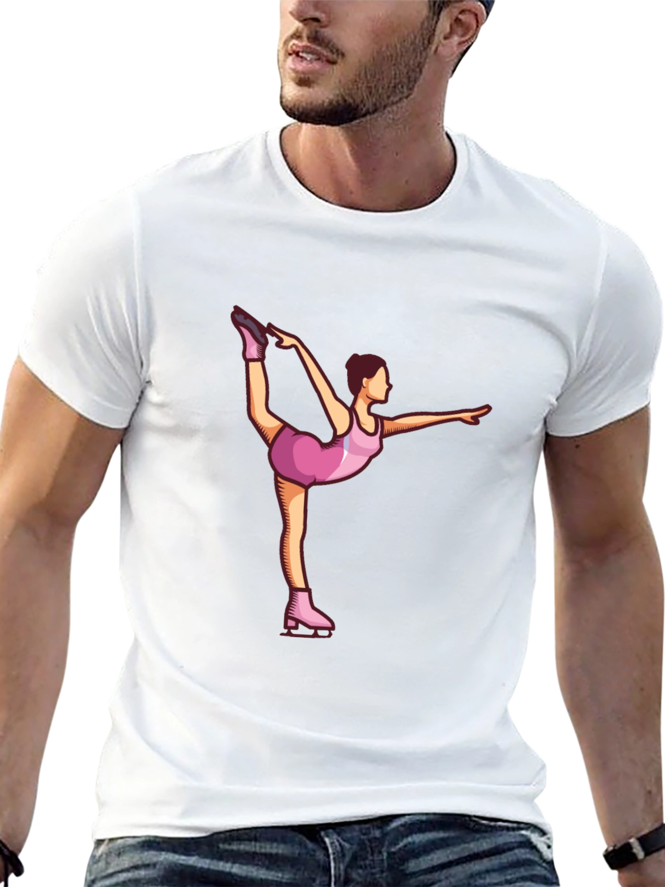Black Figure Skating Graphic Tee view 13