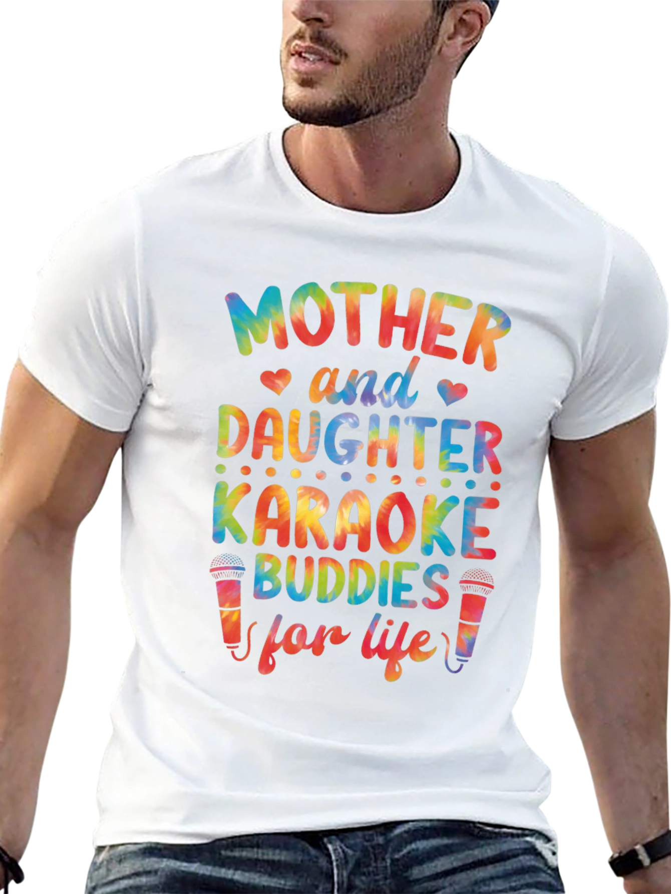 Black Mother & Daughter Karaoke Buddies T-Shirt view 13