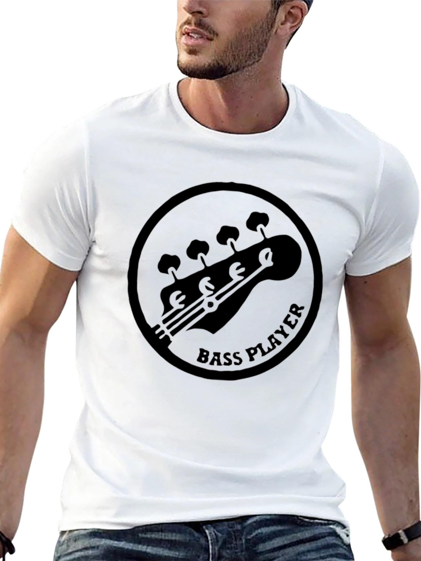 Black Bass Player Black Graphic Tee view 13