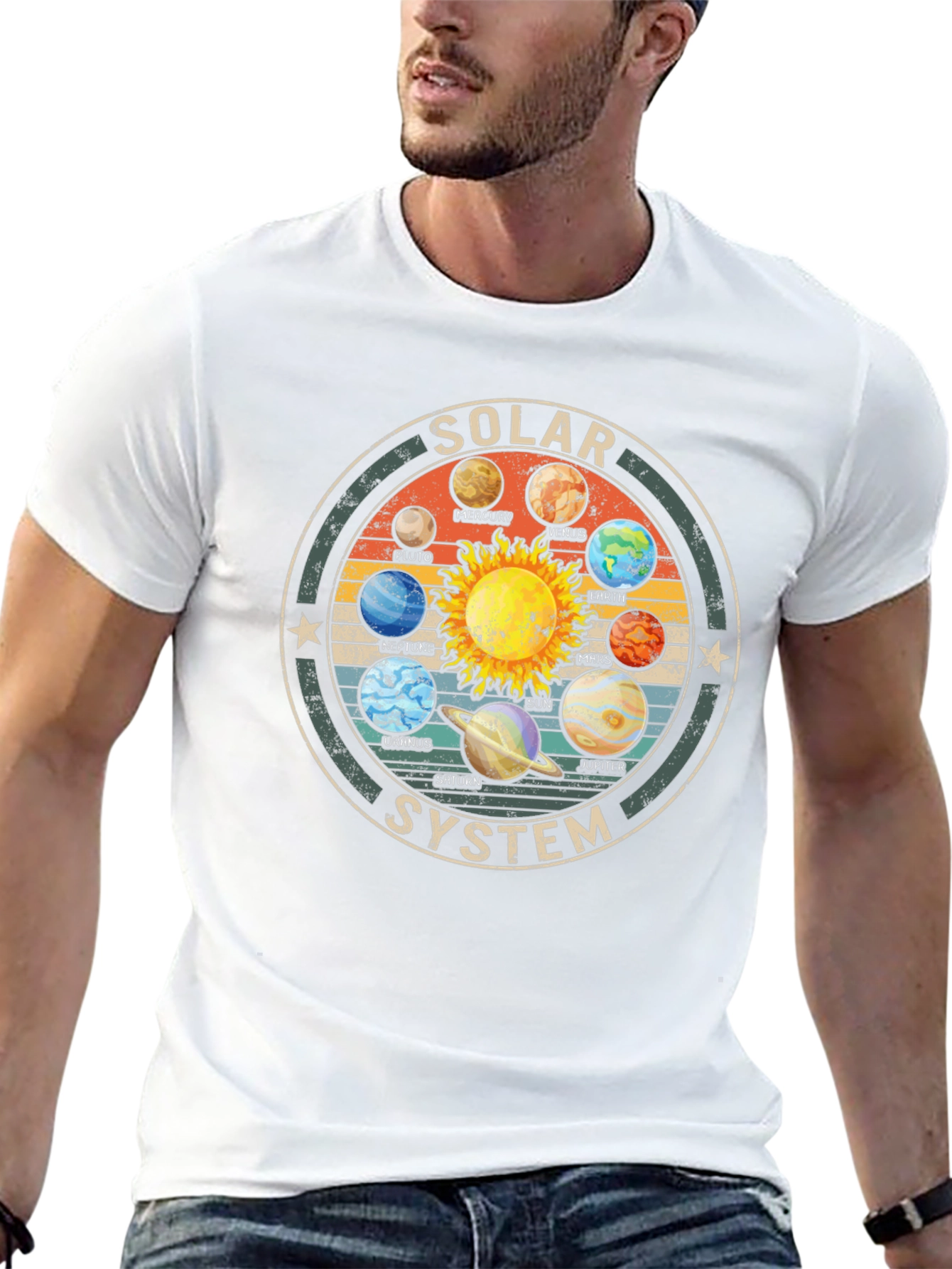 Black Solar System Graphic Tee - Vintage Style view 13