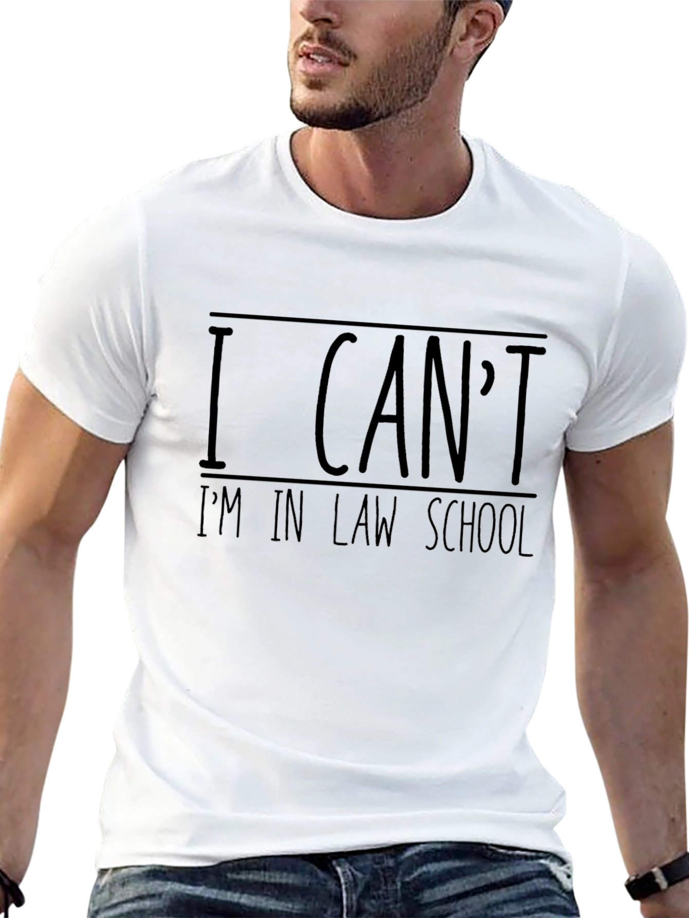 Black I Can't I'm in Law School T-Shirt - Funny Law Student Tee view 13