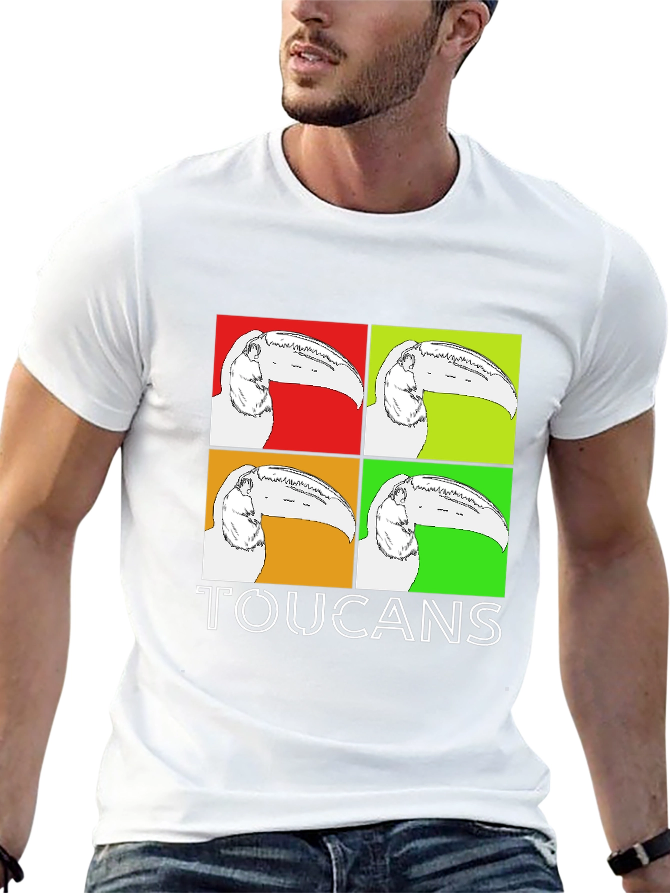 Black Pop Art Toucan T-Shirt - Bold Graphic Tee view 13