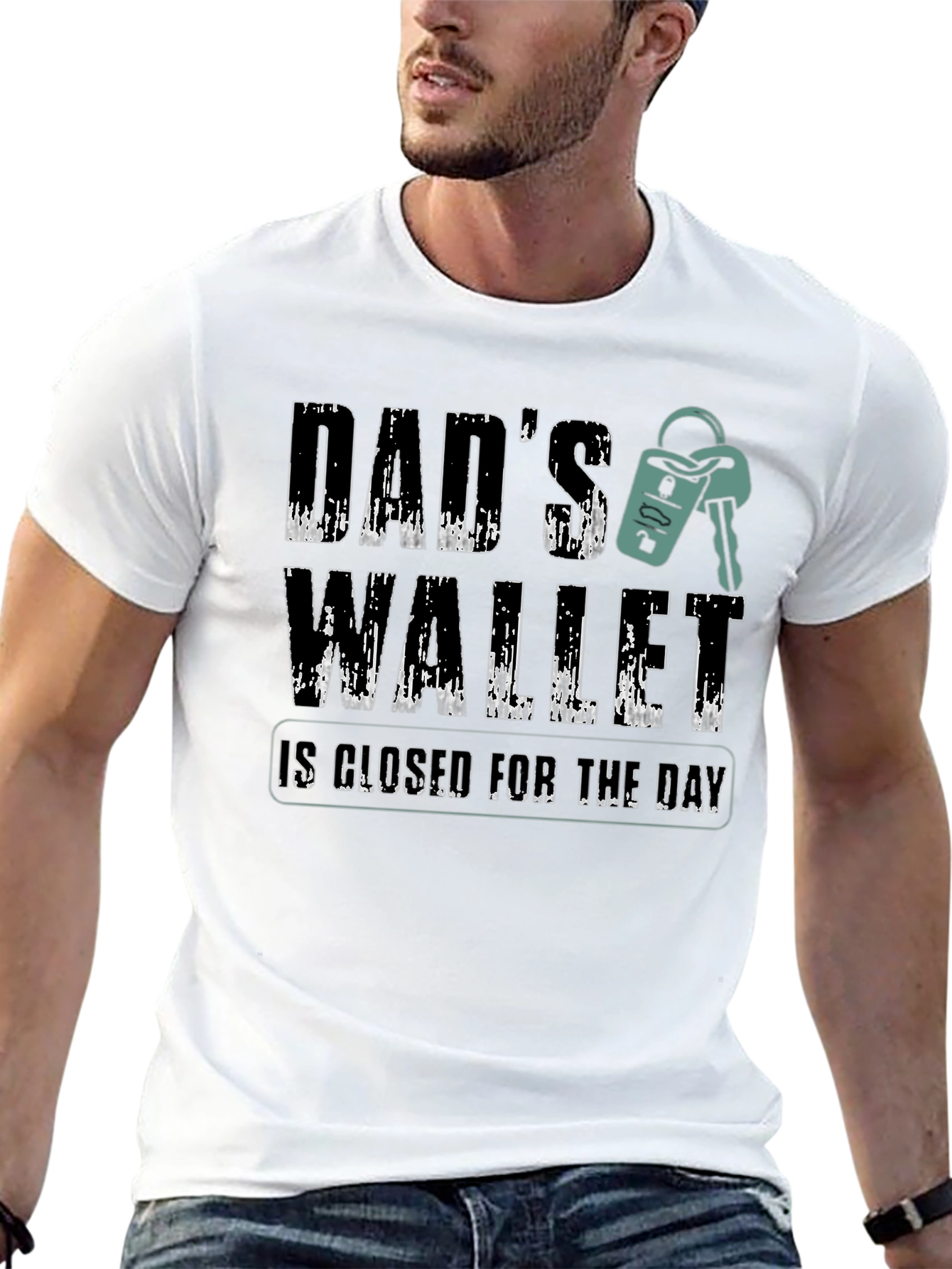 Black Dad's Wallet T-Shirt - Funny Father's Day Gift view 13