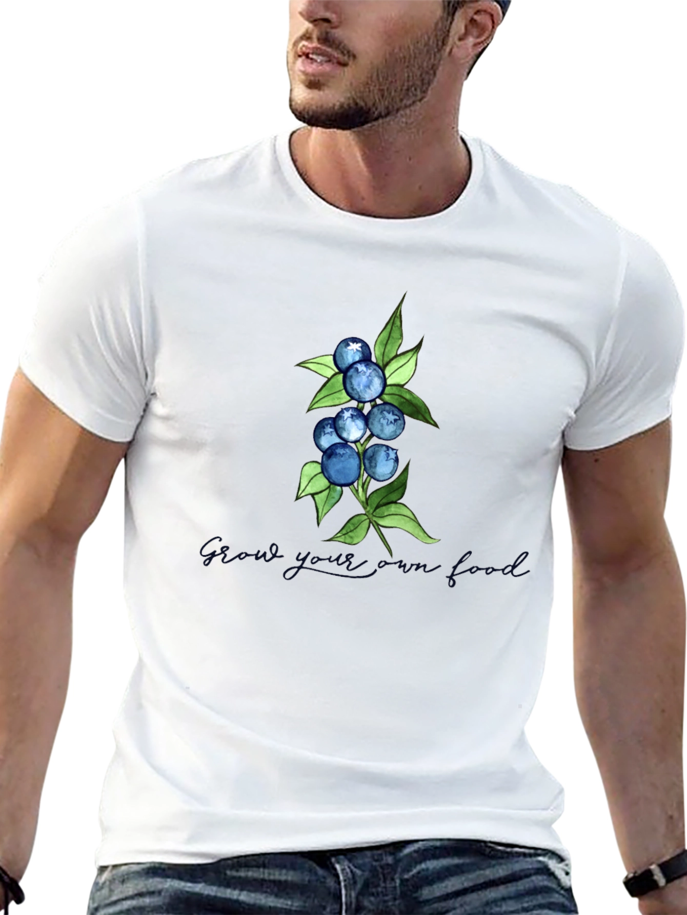 Black Blueberry Graphic T-Shirt - Grow Your Own Fruit view 13