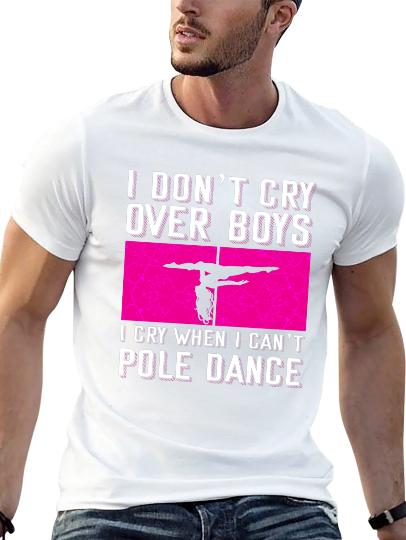 Black Pole Dance Graphic Tee - I Don't Cry Over Boys T-Shirt view 13