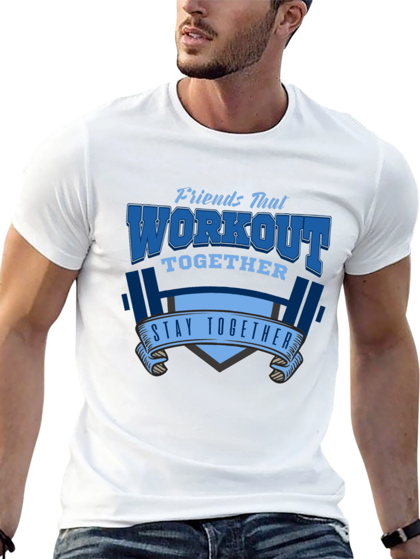 Black Workout Together T-Shirt - Fitness Apparel view 13