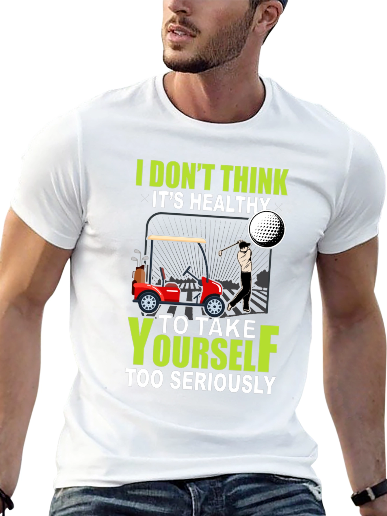 Black Golf Humor T-Shirt - Don't Take Yourself Too Seriously view 13