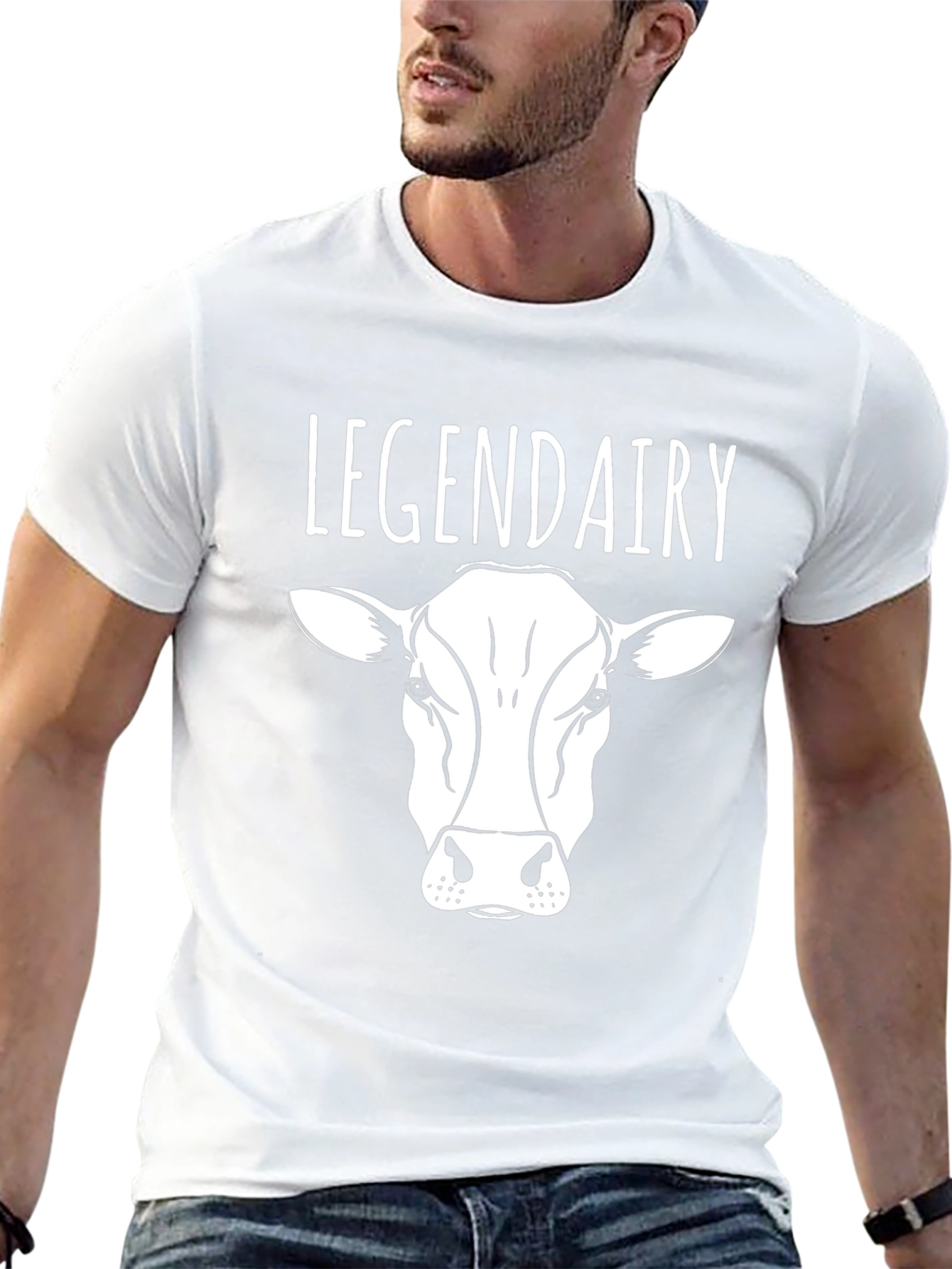 Black Legendairy Cow Graphic Black T-Shirt view 13