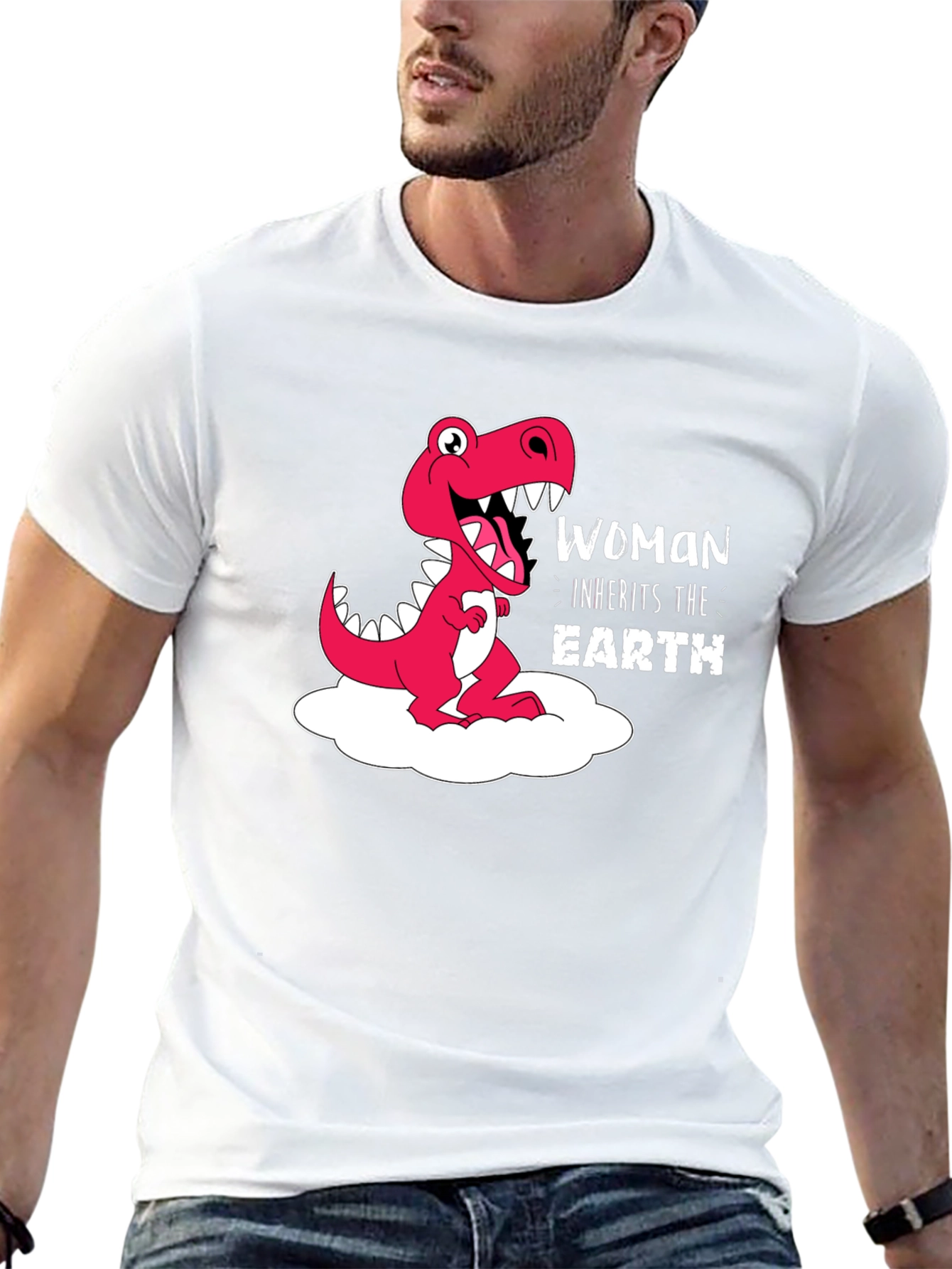 Black Woman Inherits the Earth Dinosaur Graphic Tee view 13