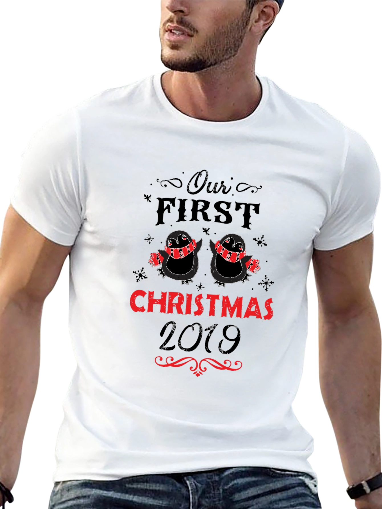 Our First Christmas 2019 Penguin Couple T-Shirt - 13