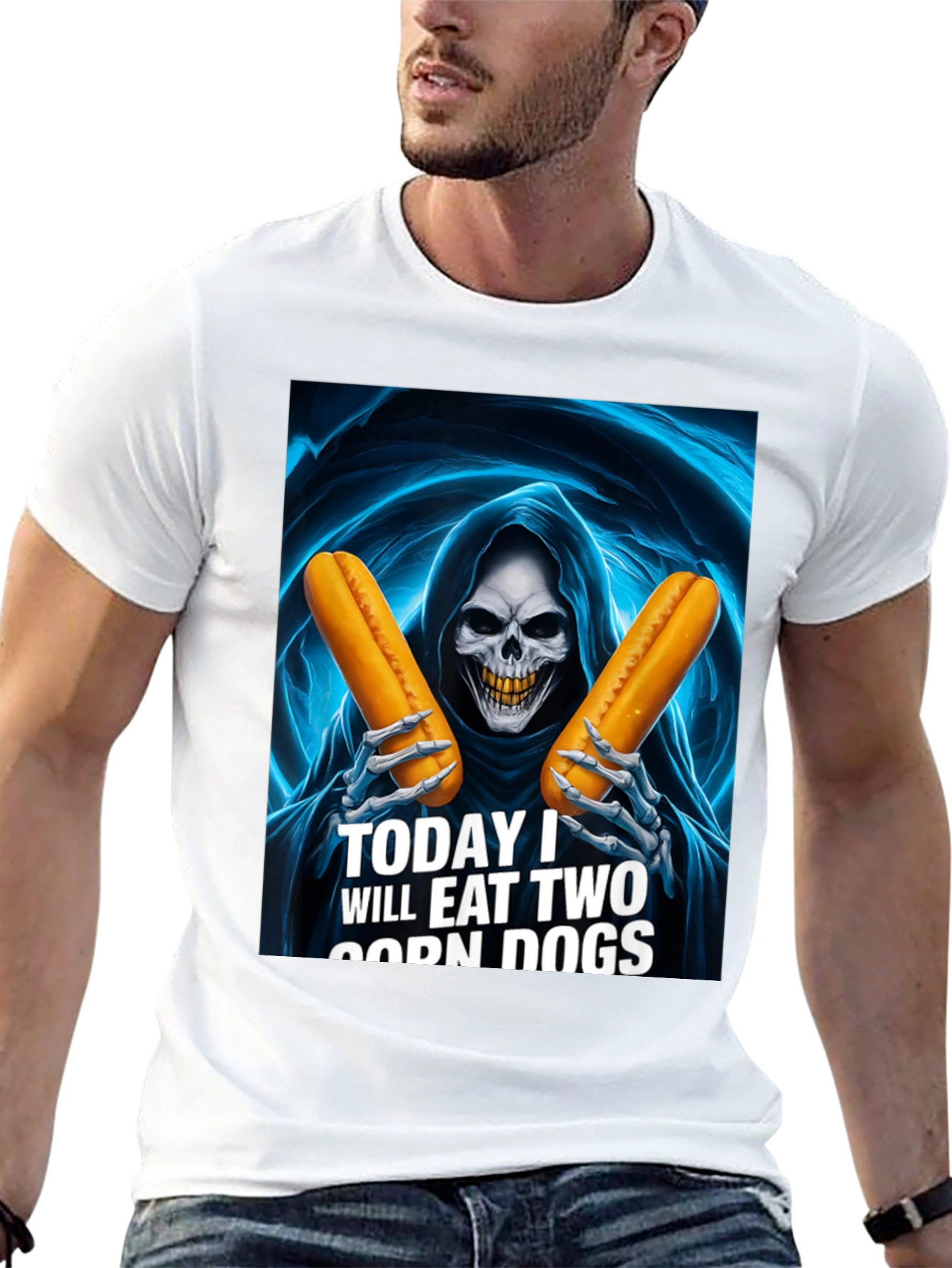 Black Corn Dog Reaper Graphic Tee view 13