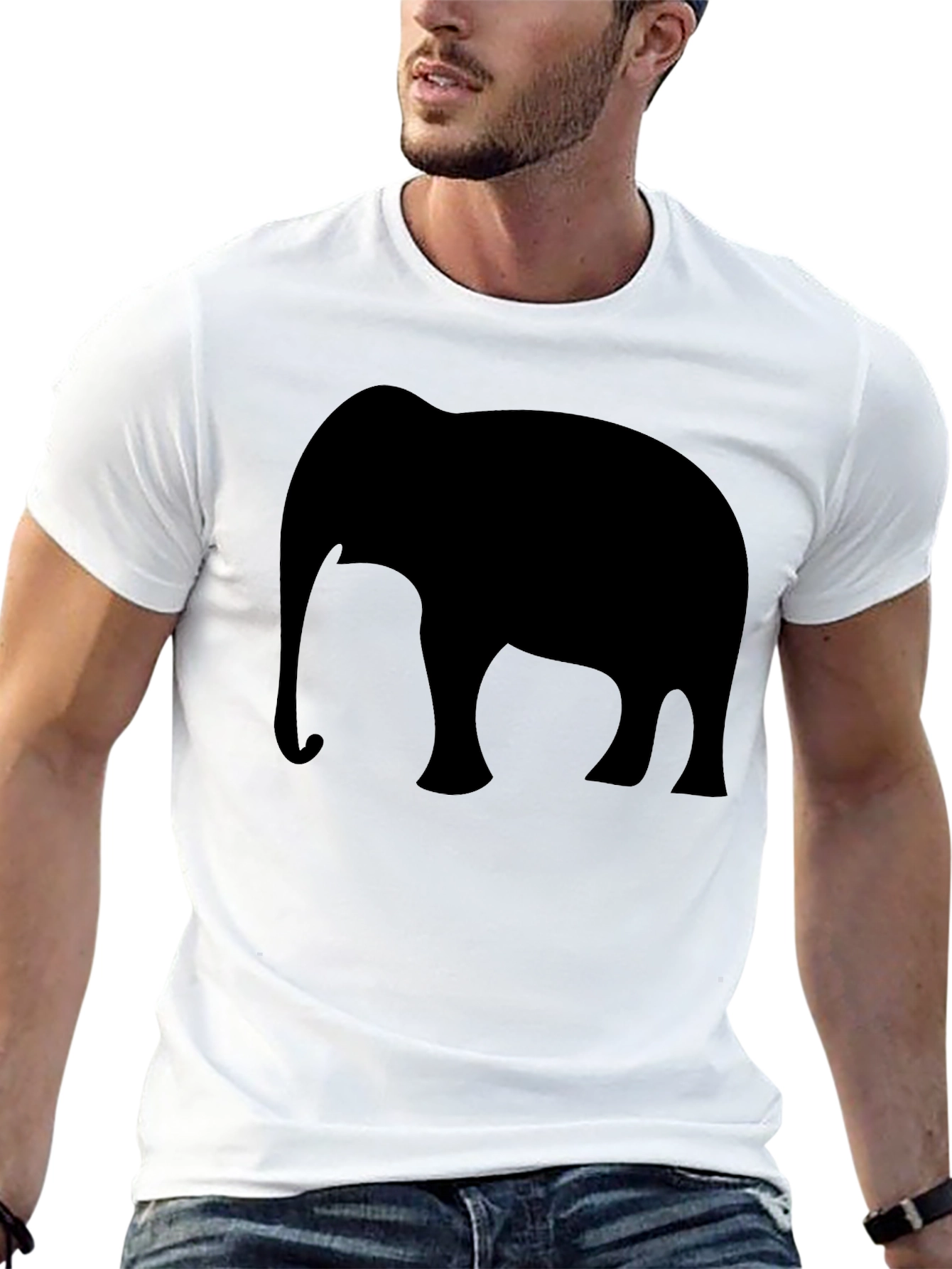 Black Black Elephant Graphic Tee - Men's Crew Neck view 13