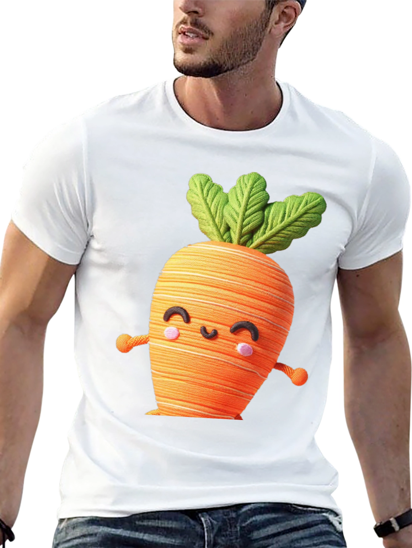 Black Cute Carrot Graphic Tee view 13