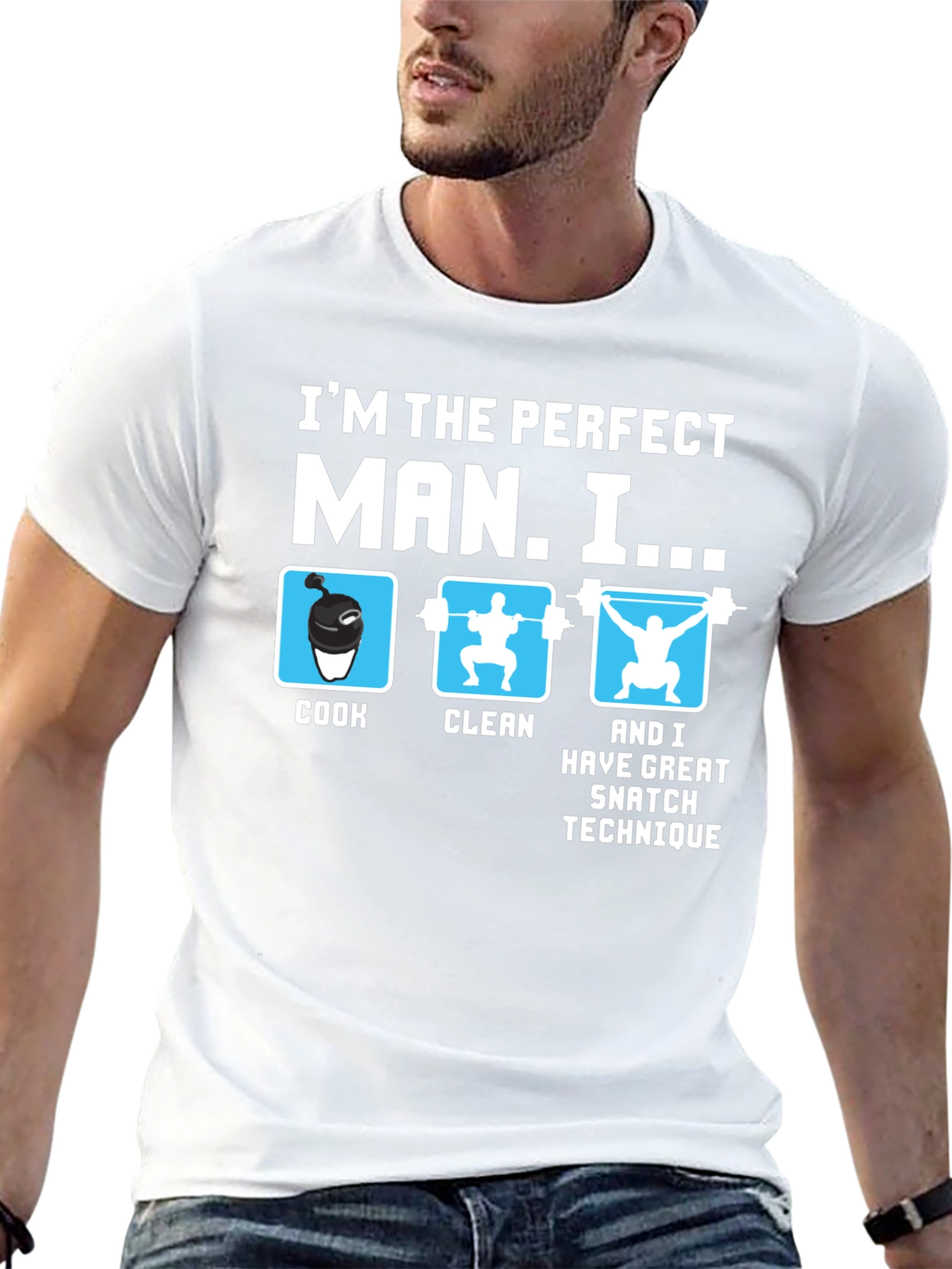 Black Perfect Man Graphic Tee view 13