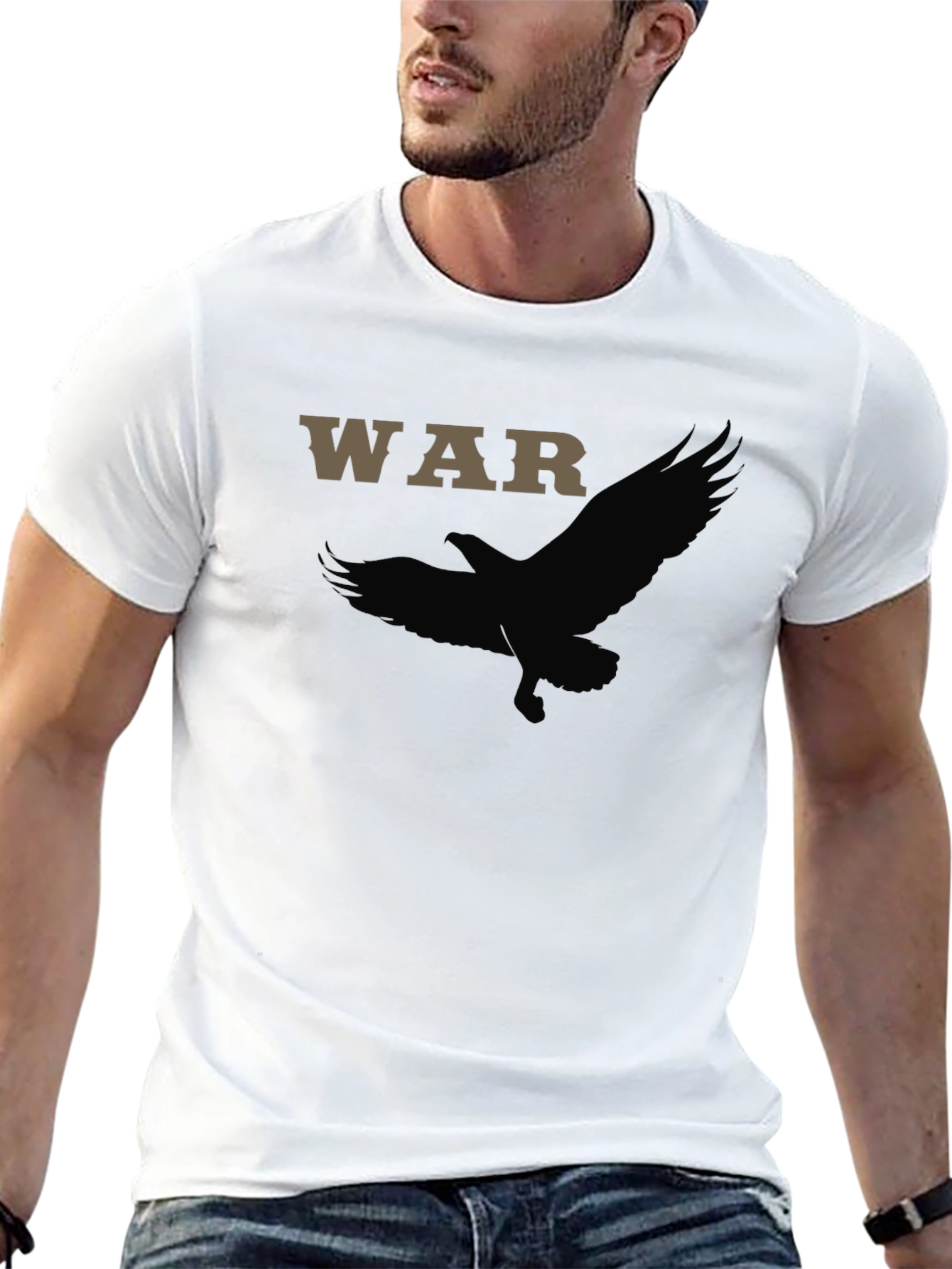 Black Black WAR Eagle Graphic Tee - Mens' Style view 13