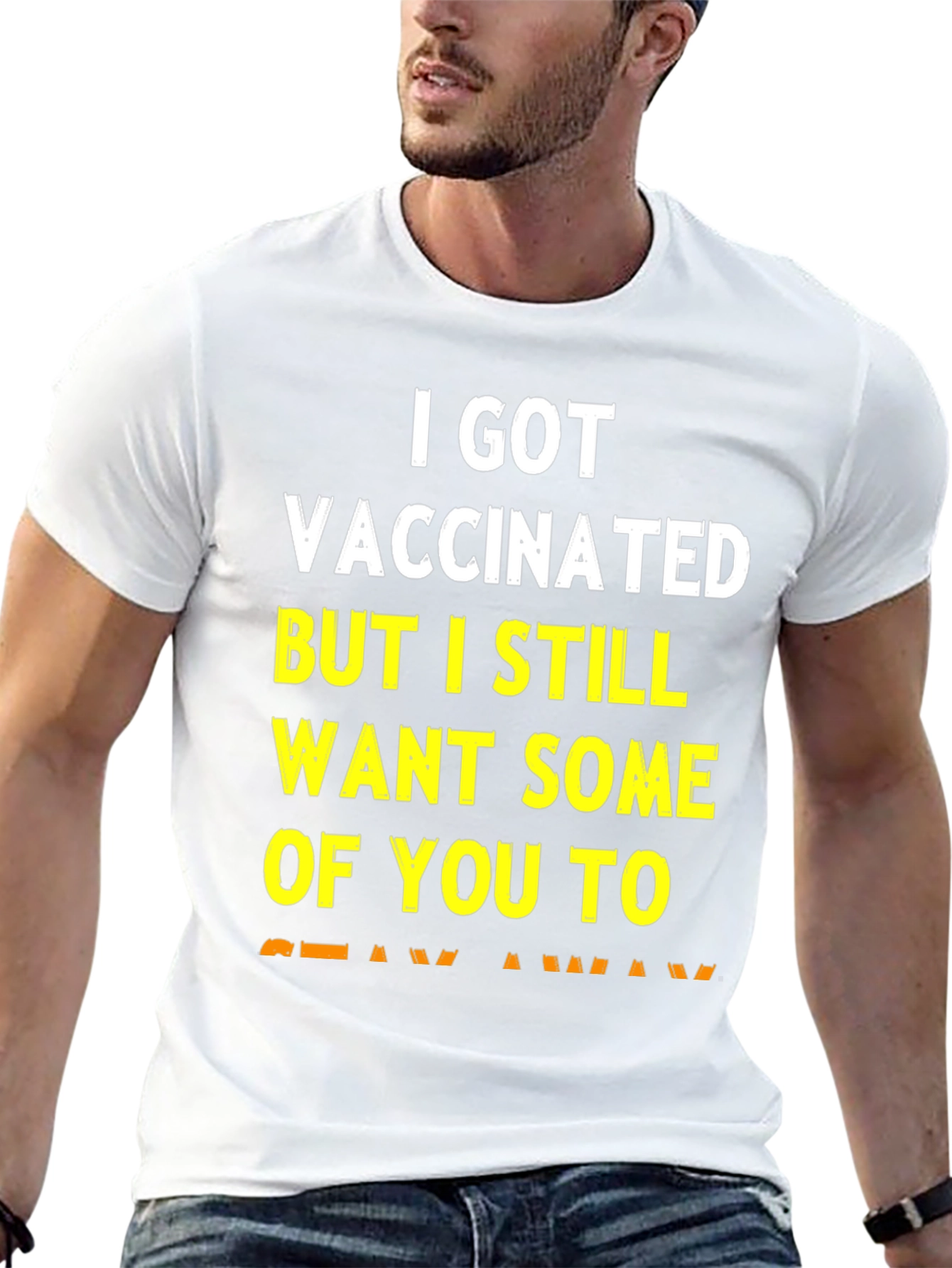 Black Vaccinated Funny Graphic Tee view 13