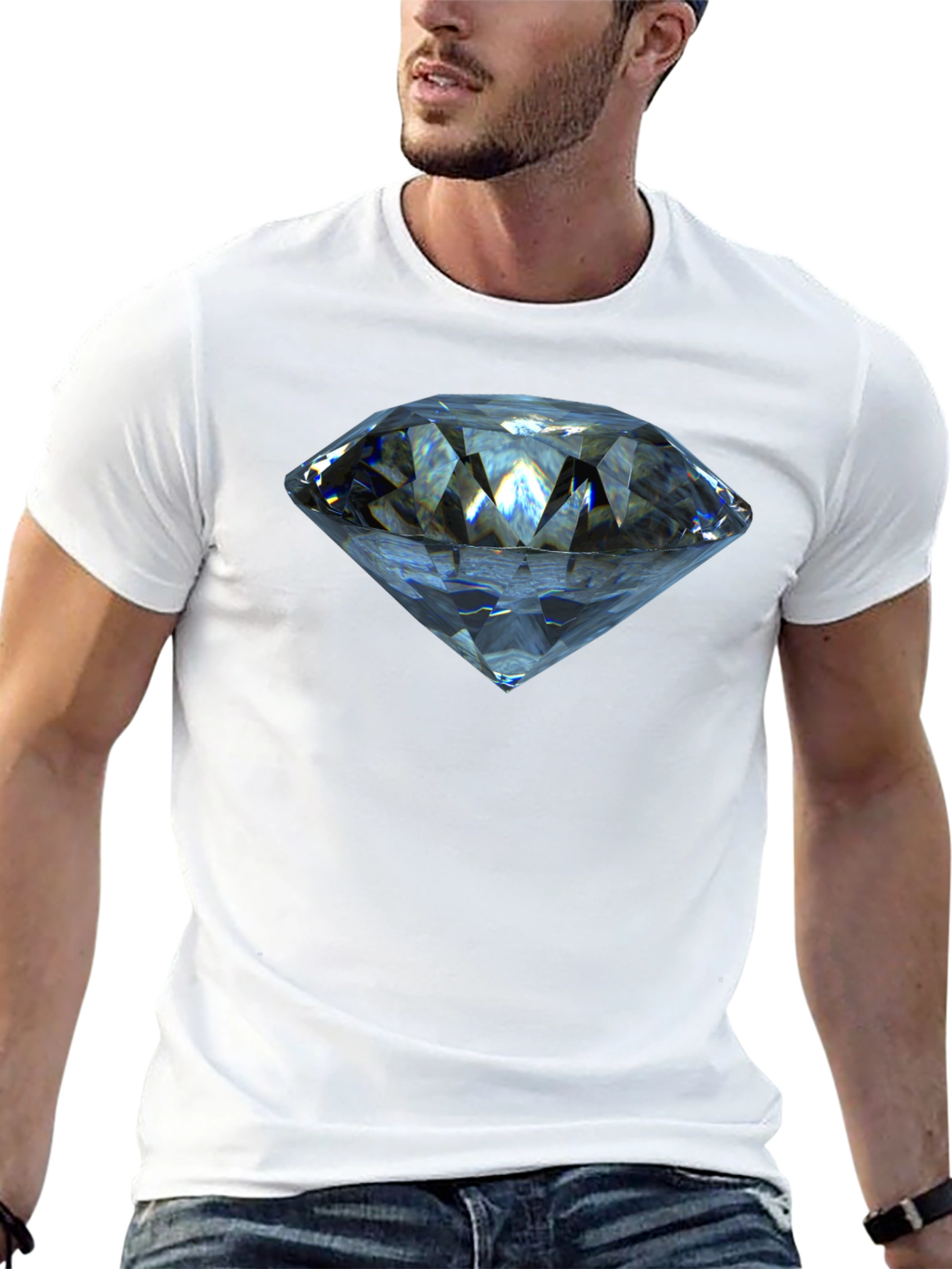 Black Diamond Graphic T-Shirt - Stylish Crew Neck Tee view 13