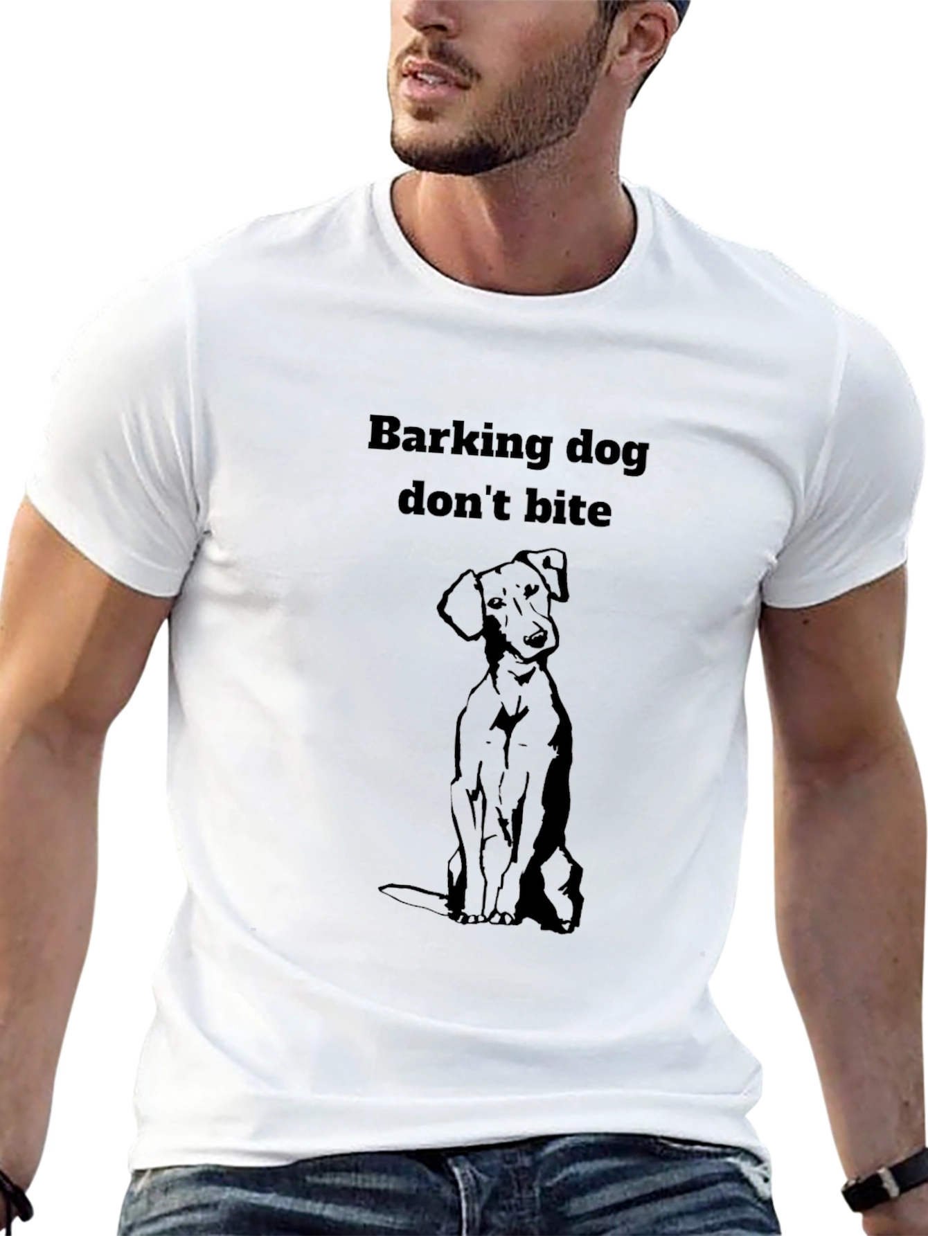 Black Dog T-Shirt - Barking Dog Don't Bite view 13