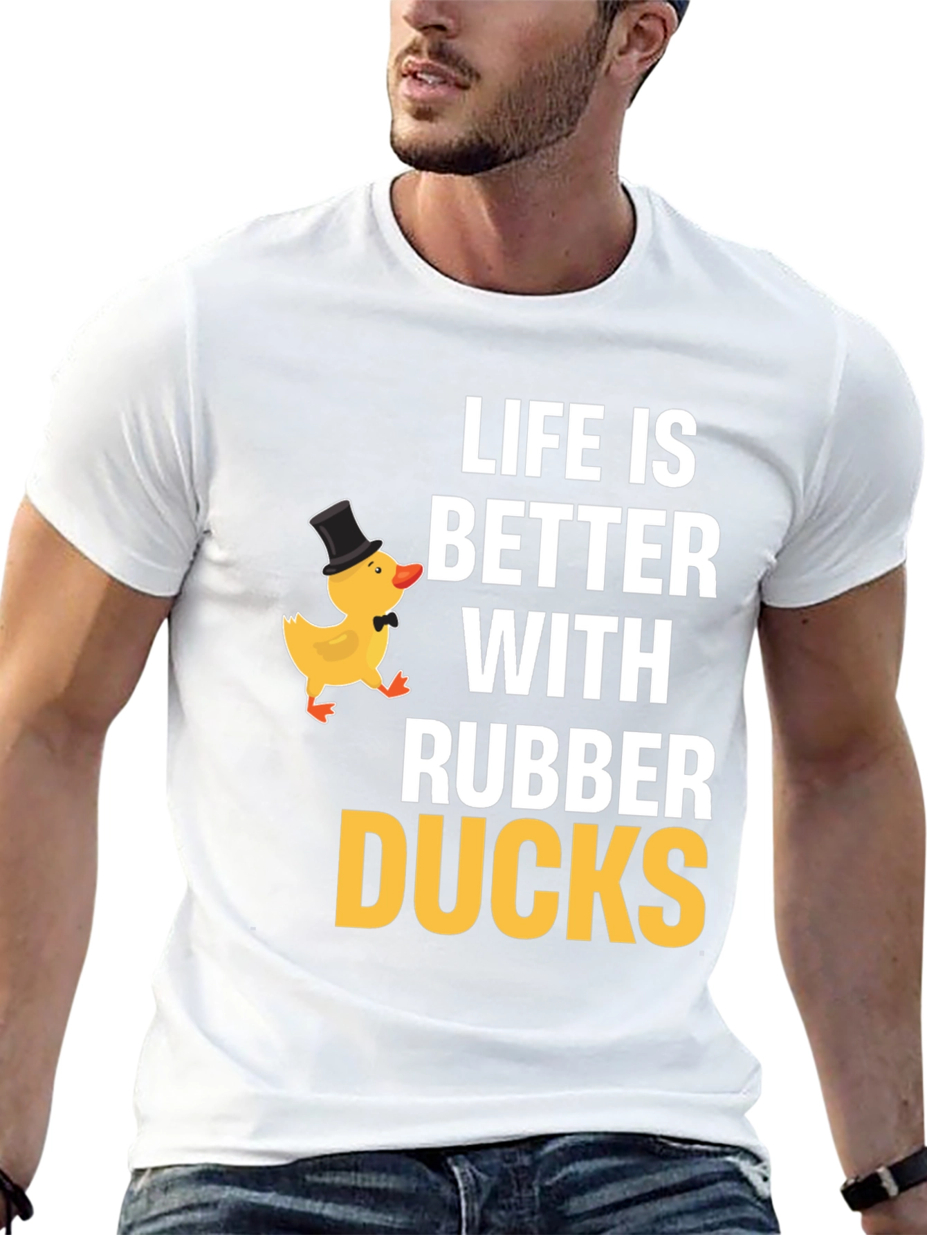 Black Life is Better With Rubber Ducks - Graphic T-Shirt view 13