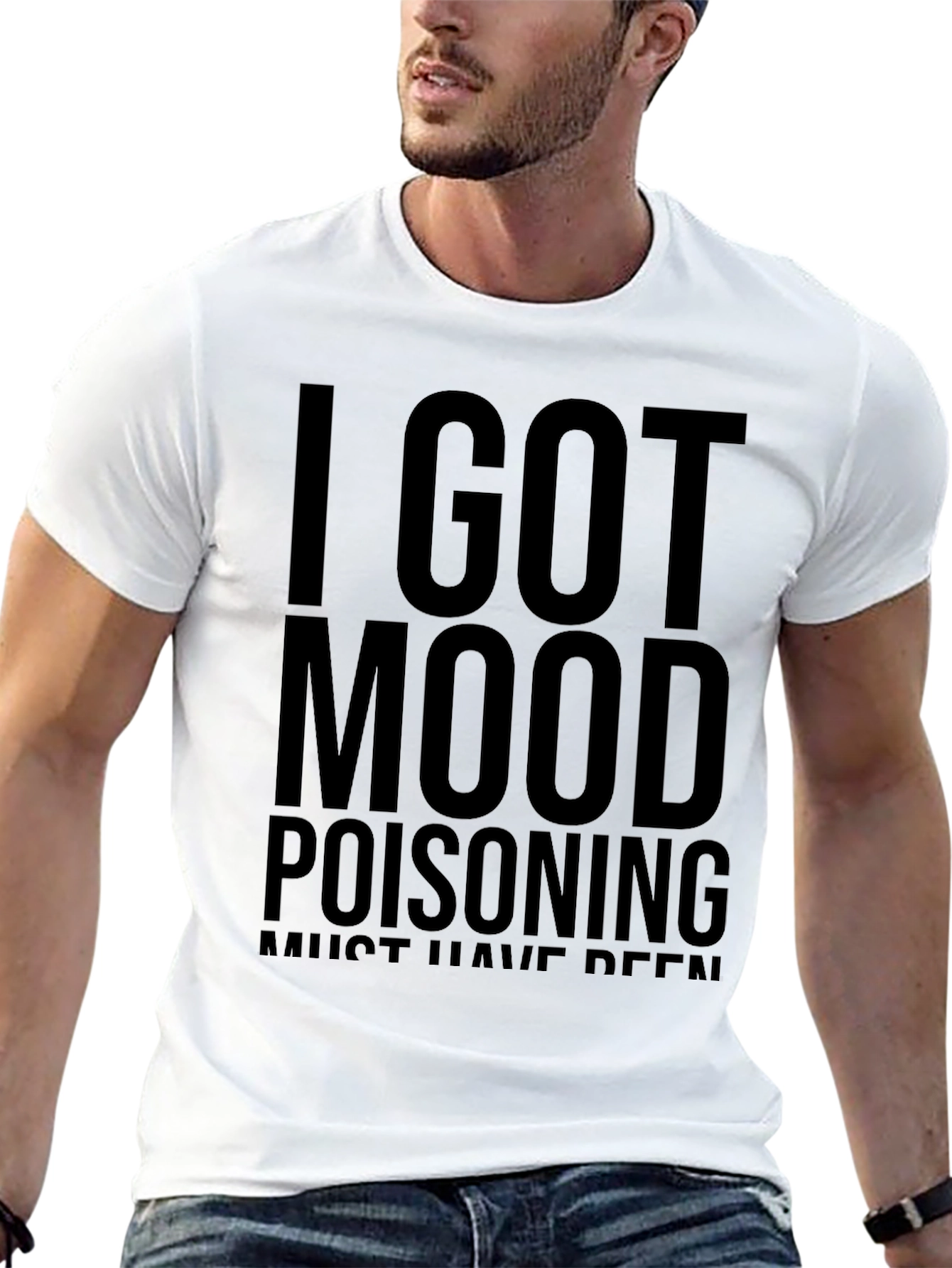 Black I Got Mood Poisoning Graphic Tee - Unisex T-Shirt view 13