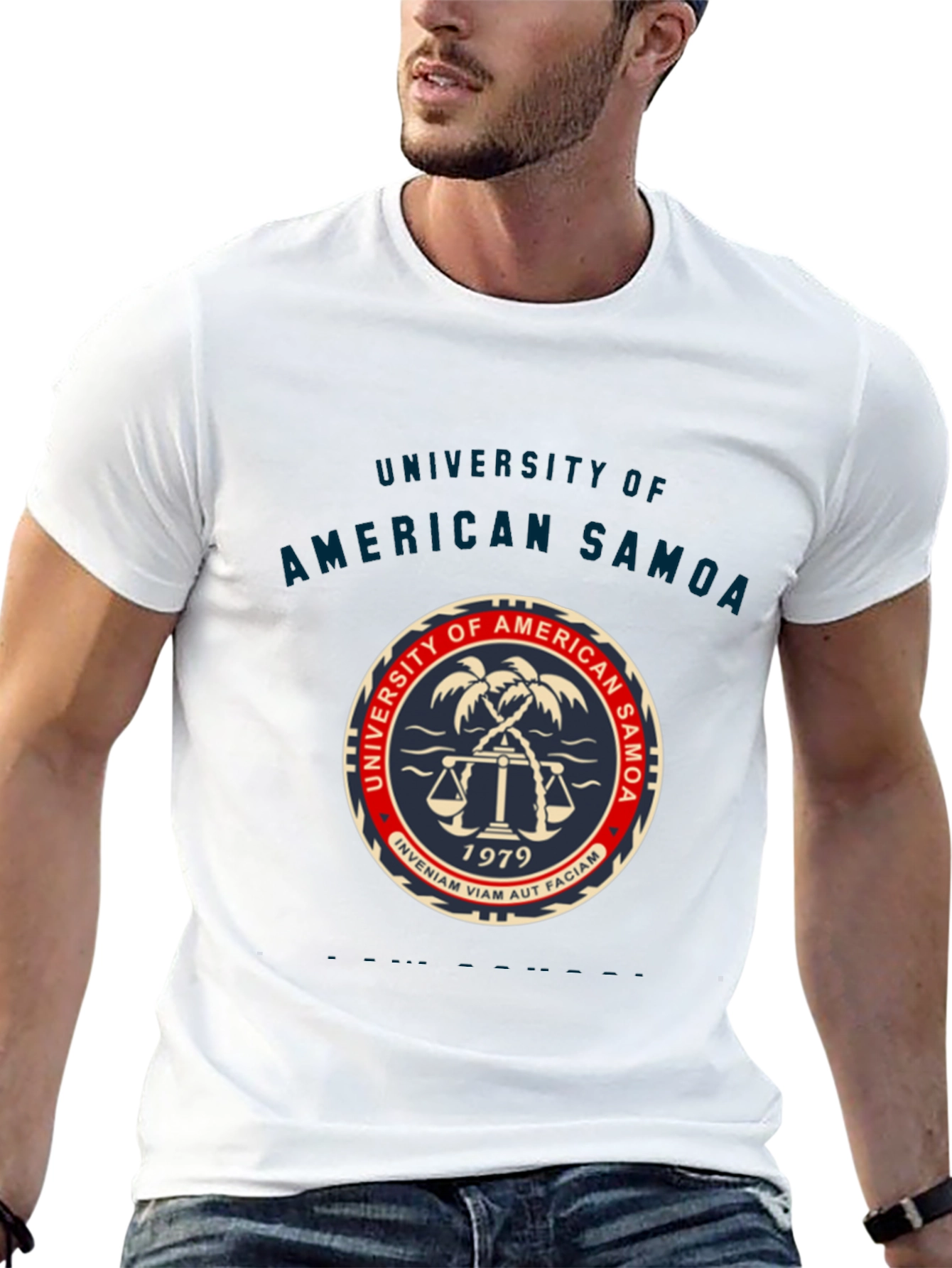 Black University of American Samoa Novelty T-Shirt view 13