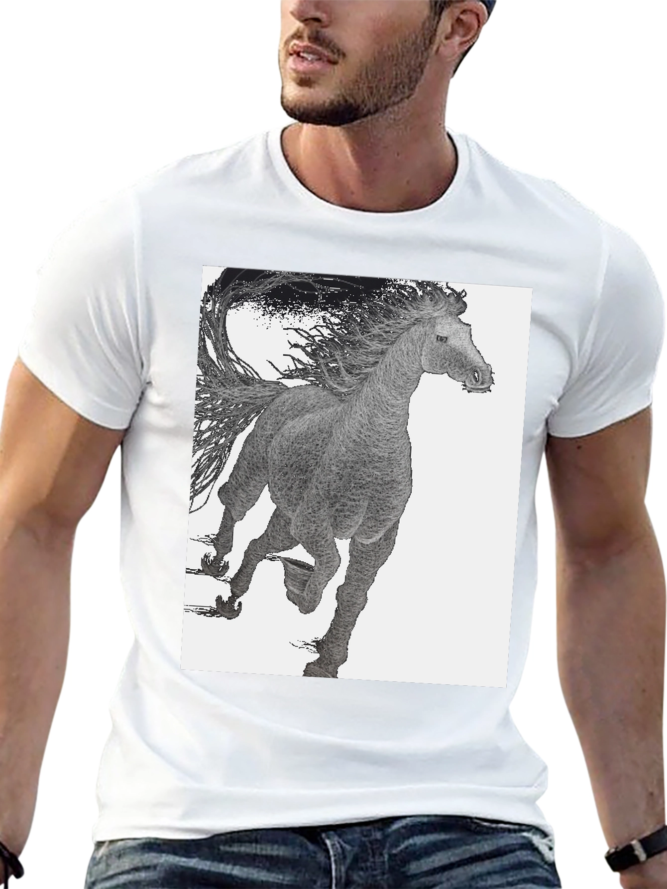 Black Black Horse Graphic Tee view 13