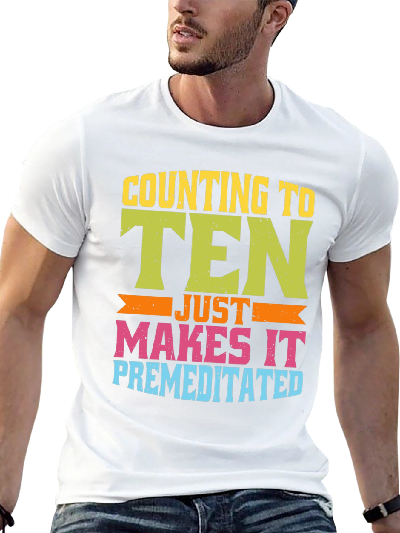 Black Counting to Ten Premeditated T-Shirt view 13