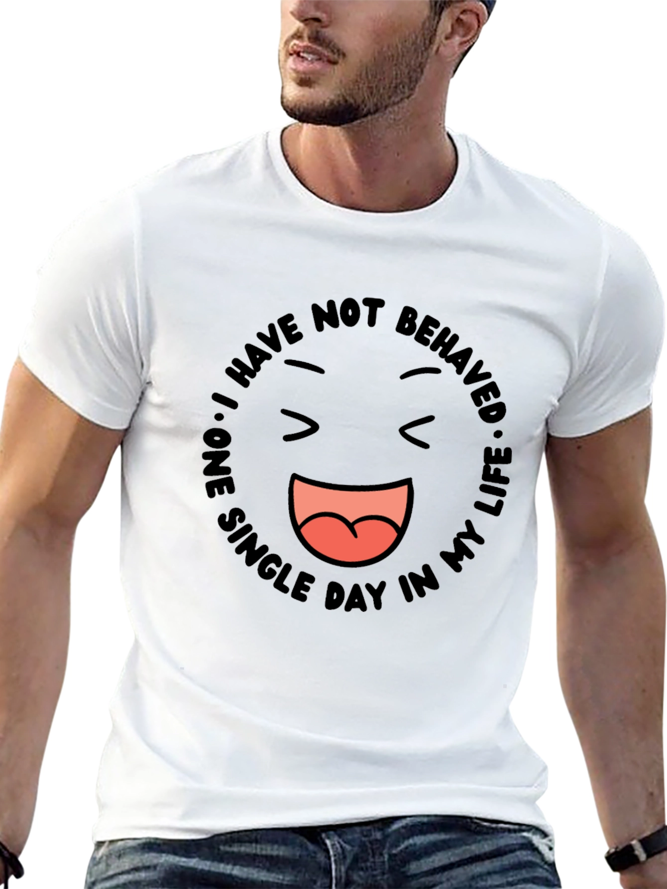 Black Funny Graphic Tee - I Have Not Behaved view 13