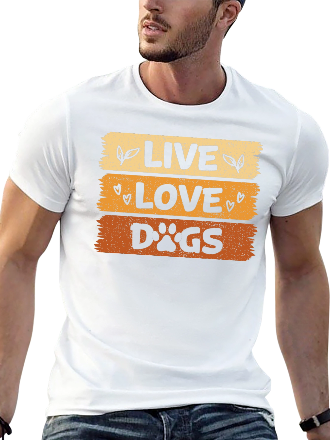 Black Live Love Dogs T-Shirt - Stylish Pet Lover Tee view 13