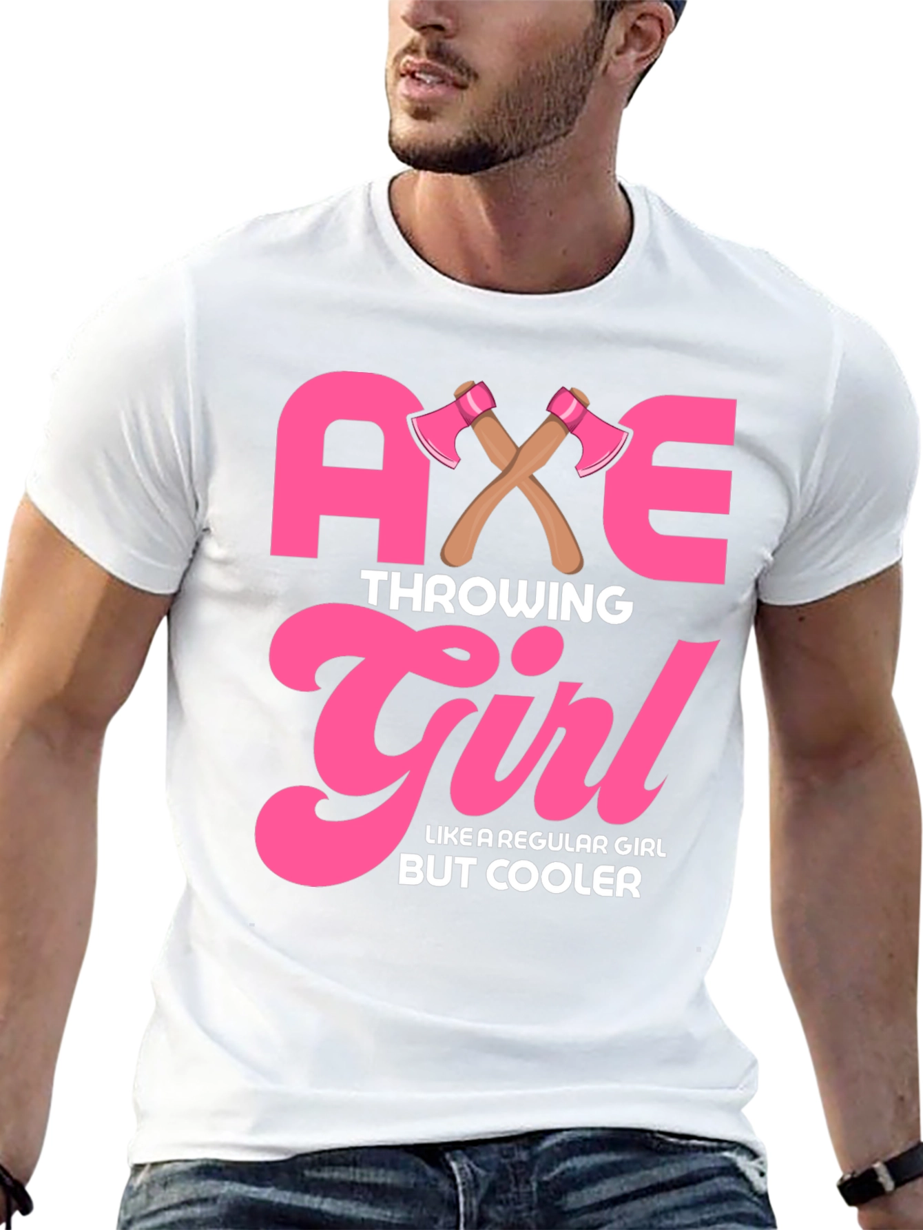 Black Axe Throwing Girl Graphic T-Shirt view 13