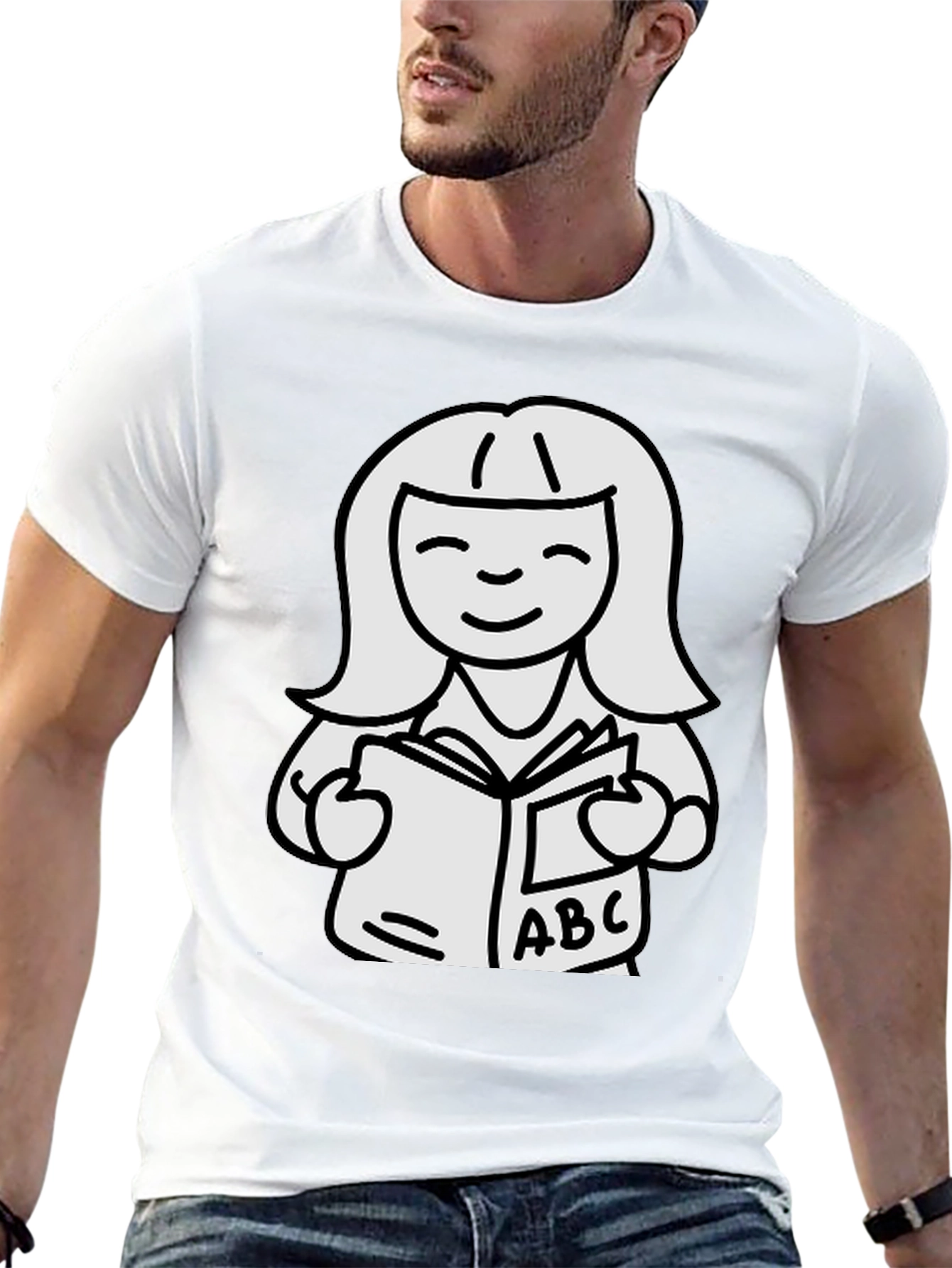 Black Bookworm Graphic Tee - Black Cotton Unisex view 13