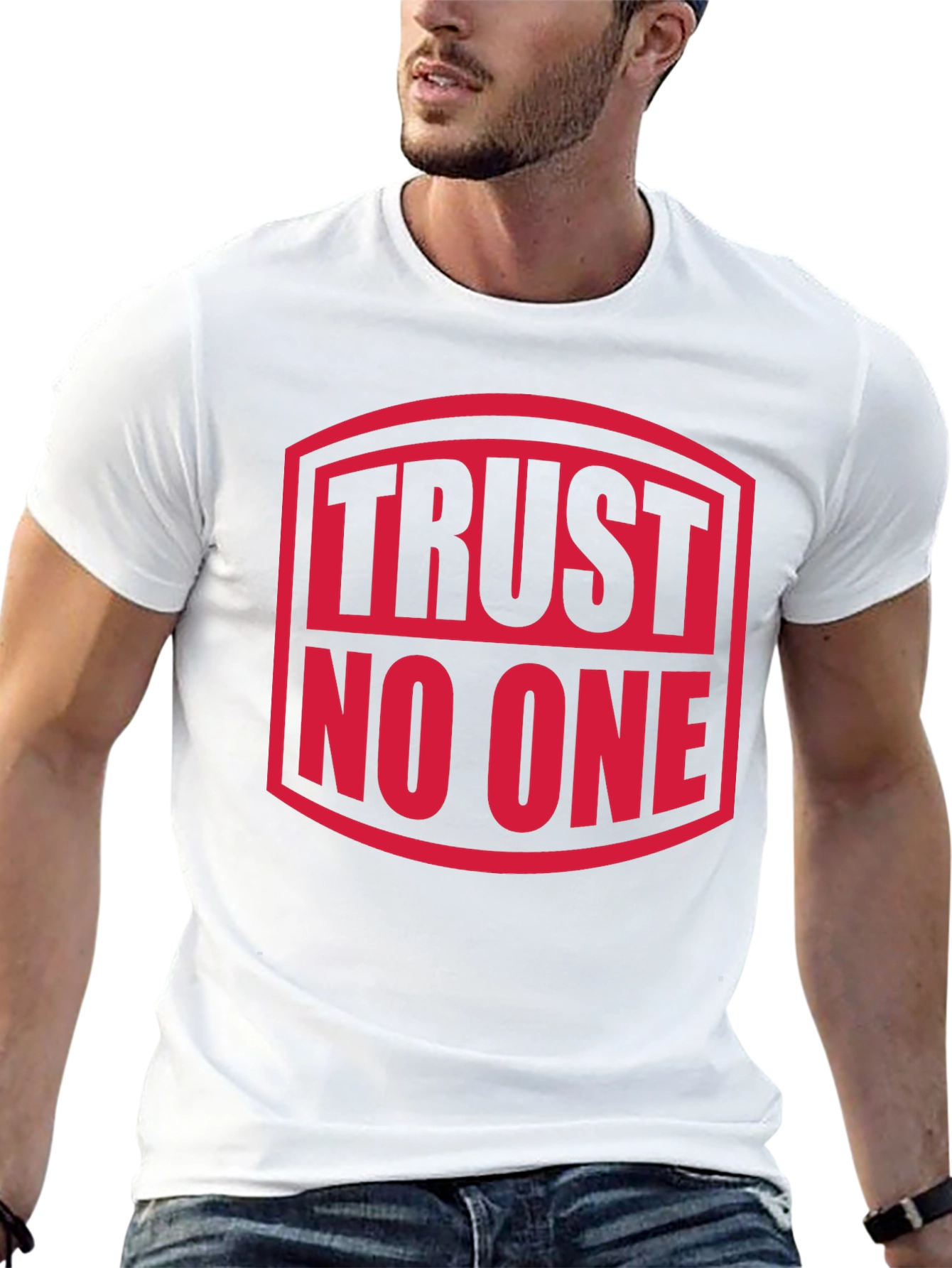 Black Trust No One Graphic Tee - Black view 13