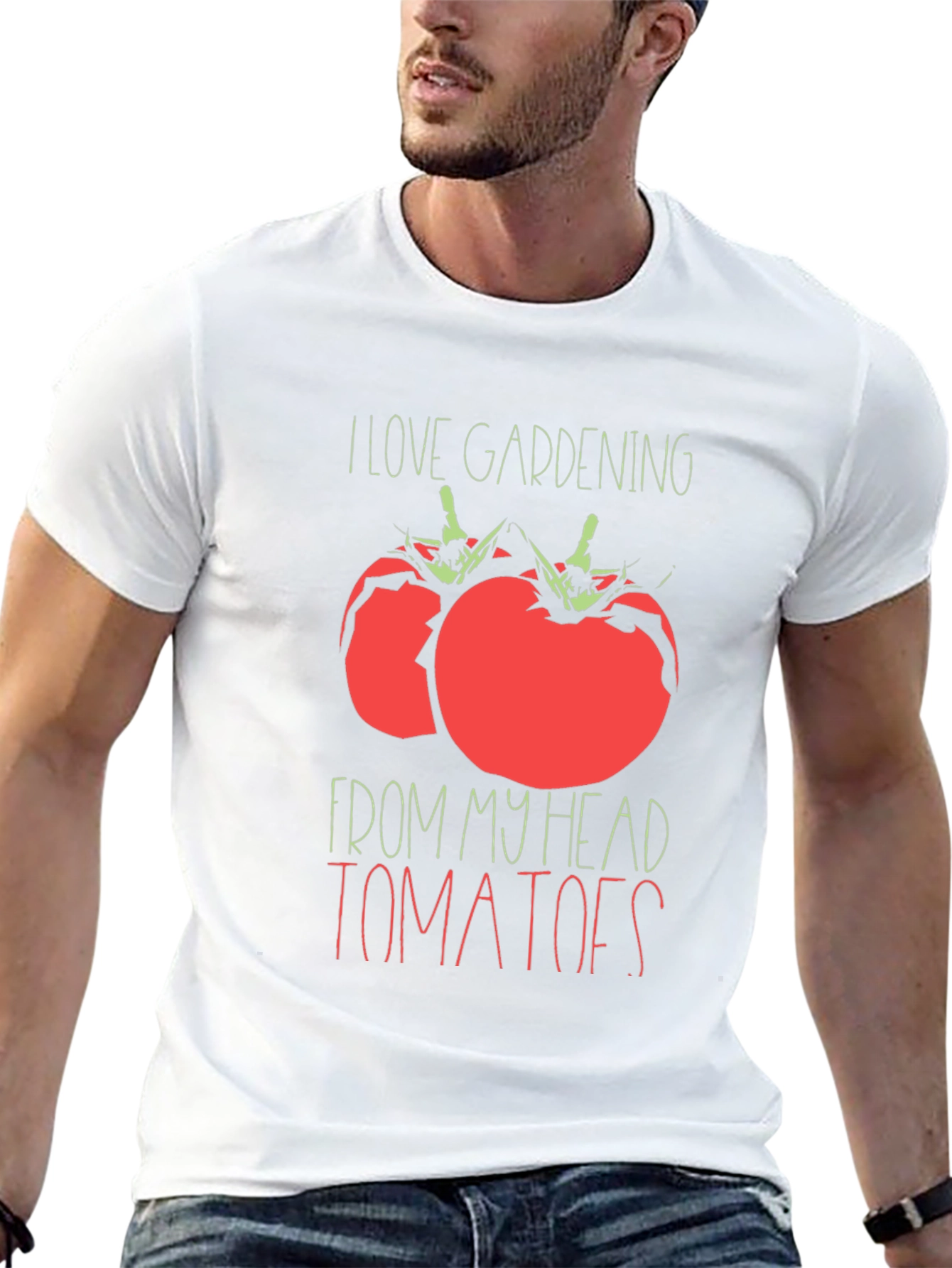 Black Gardening Tomato Graphic Tee - From My Head Tomatoes view 13