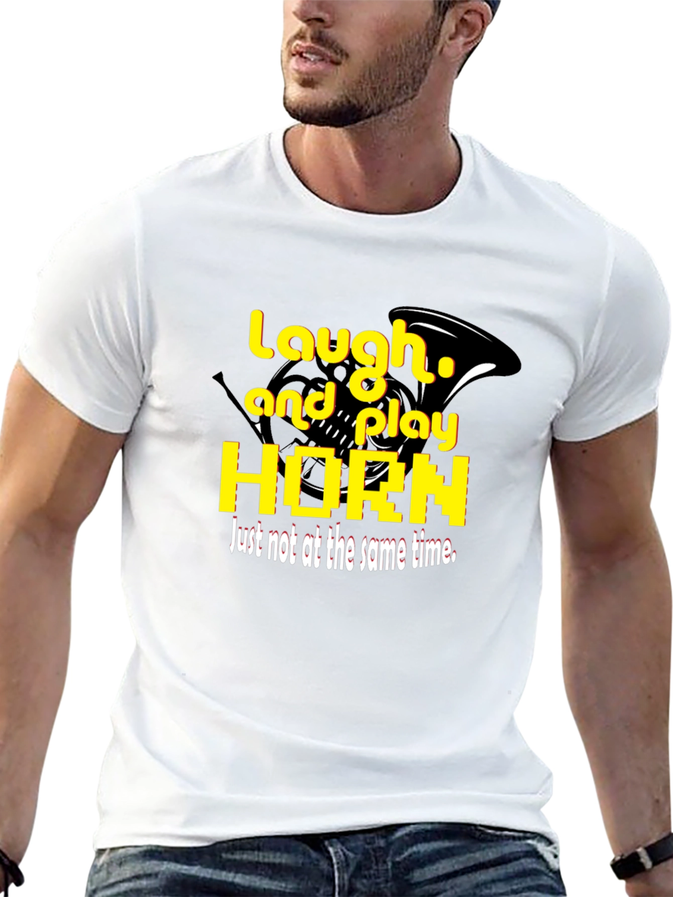 Black Laugh and Play Horn Black T-Shirt view 13
