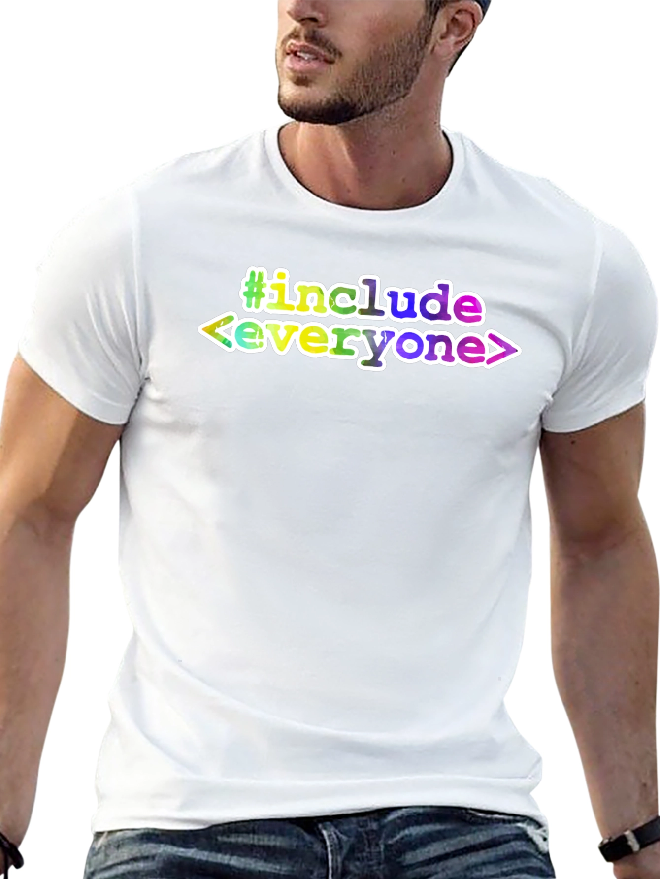 Black #include Everyone T-Shirt - Black Tee view 13