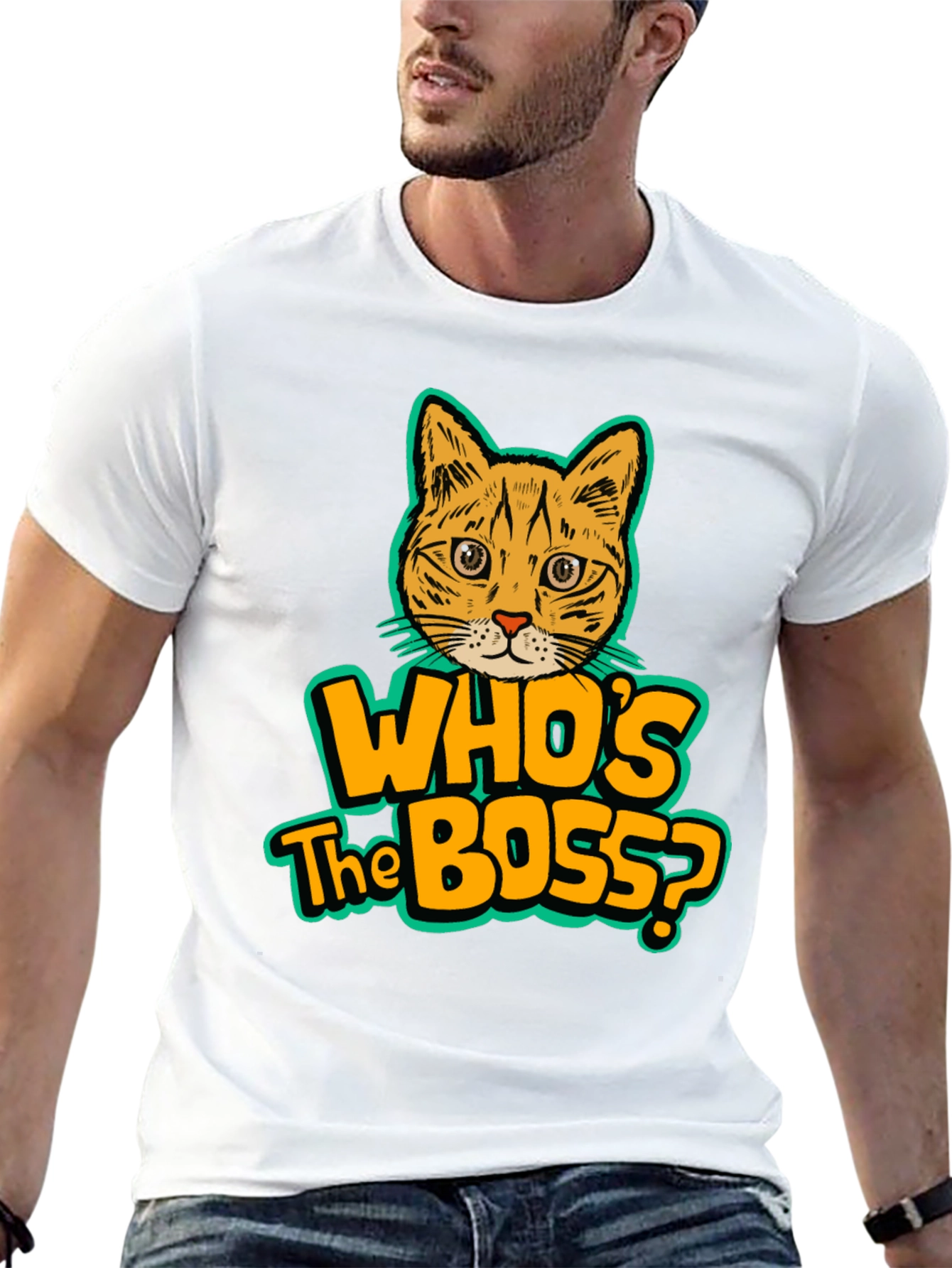 Black Who's the Boss Cat Graphic Tee view 13