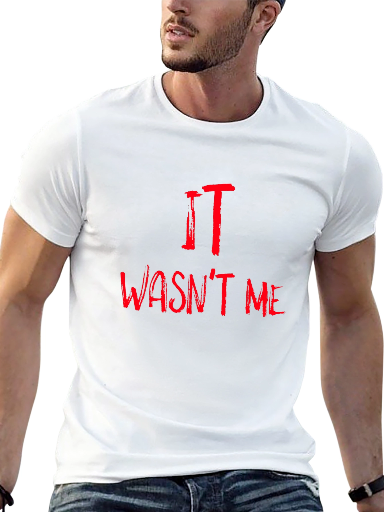 Black IT Wasn't Me Graphic T-Shirt - Horror Movie Tee view 13