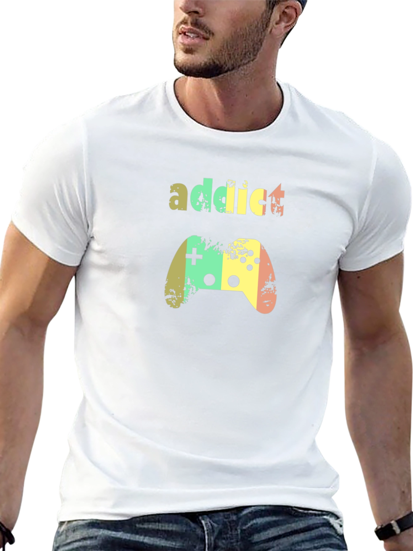 Black Gaming Addict Black T-Shirt view 13