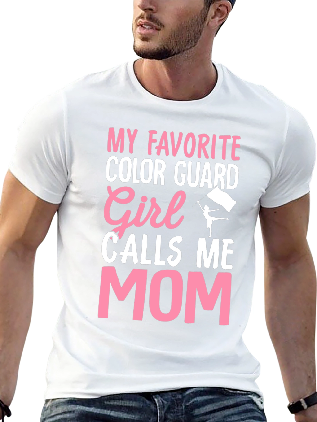 Black Color Guard Mom T-Shirt - Show Your Pride! view 13