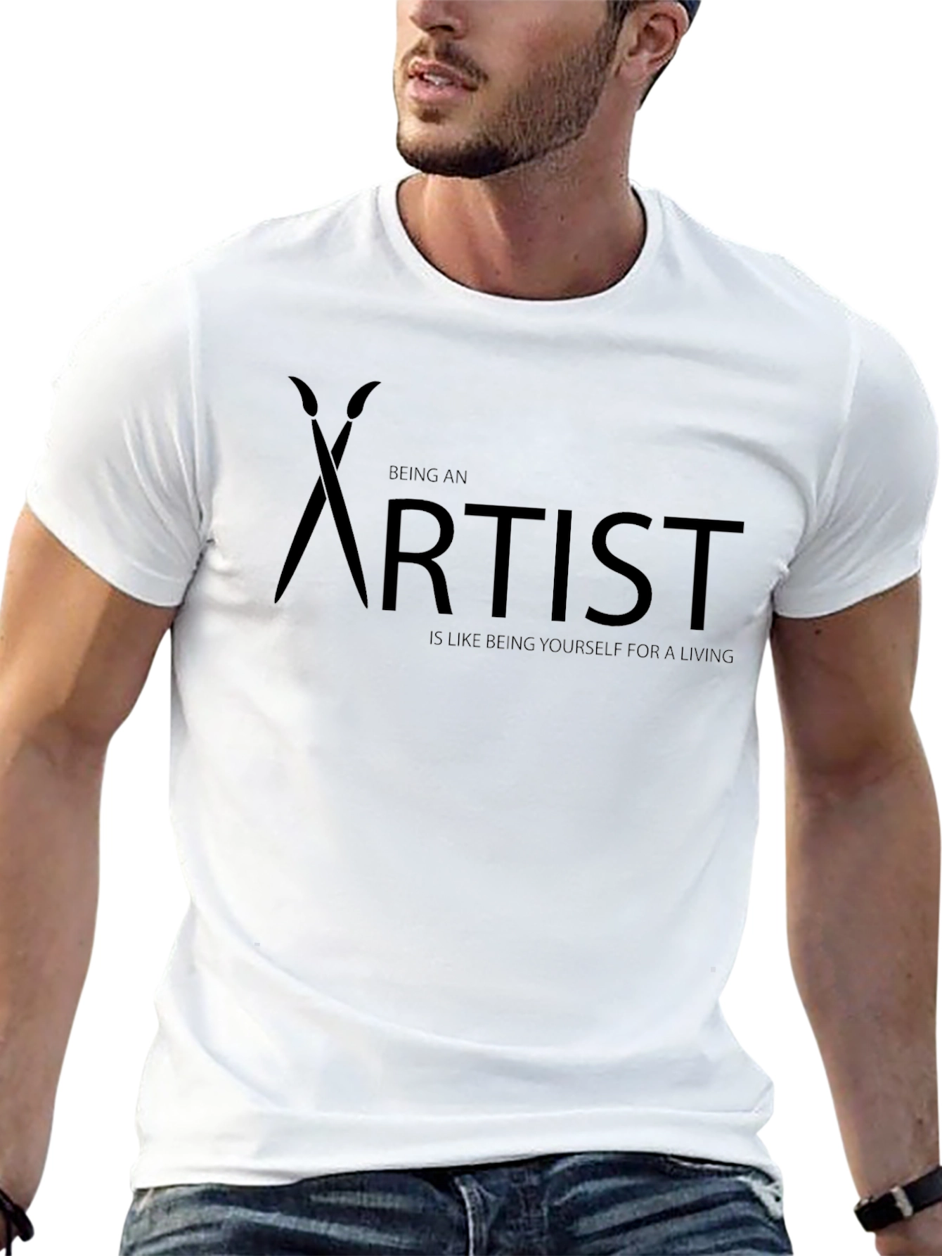 Black Artist T-Shirt - Being an Artist view 13