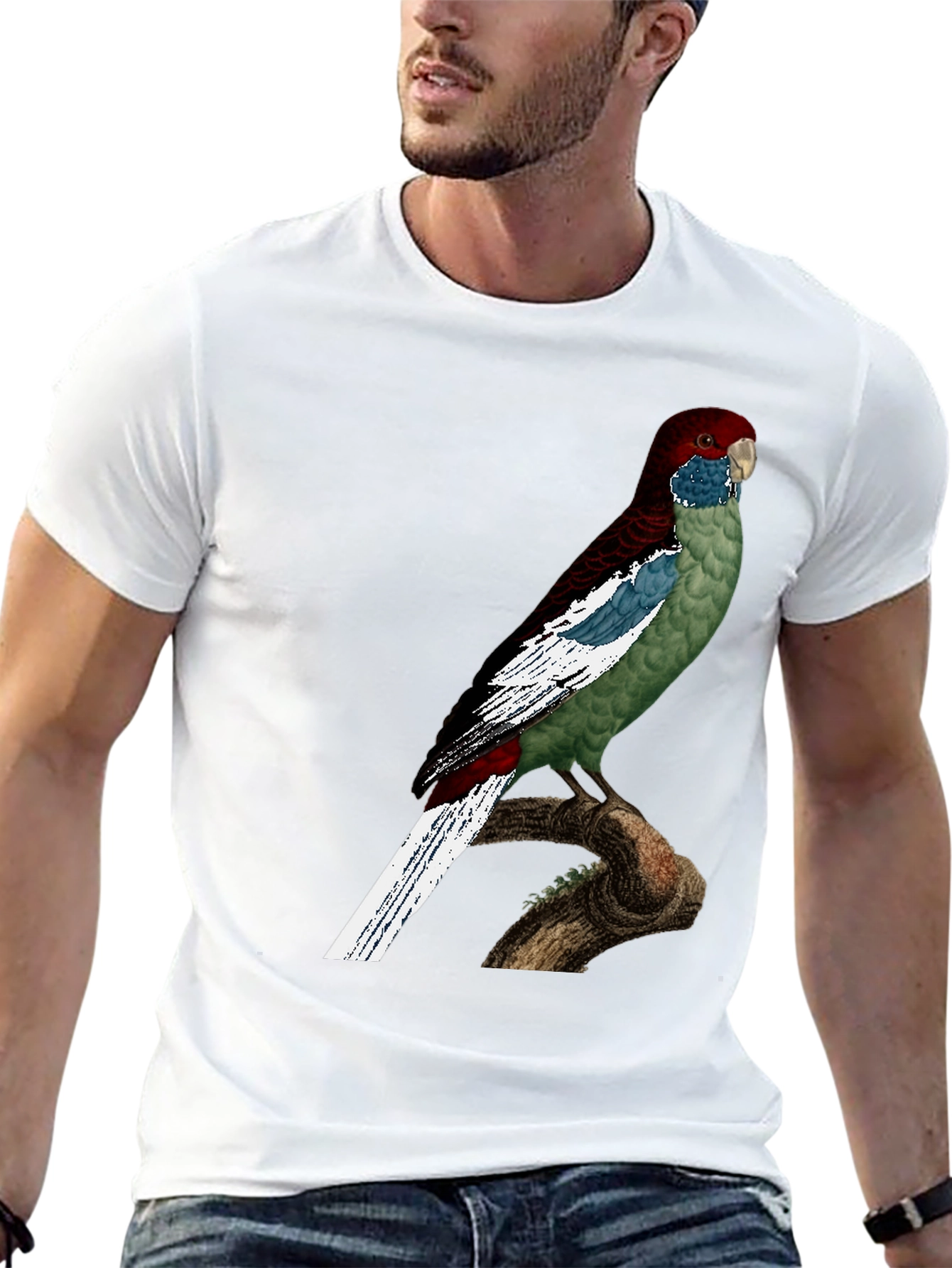 Black Parrot Graphic T-Shirt - Unique Bird Design view 13