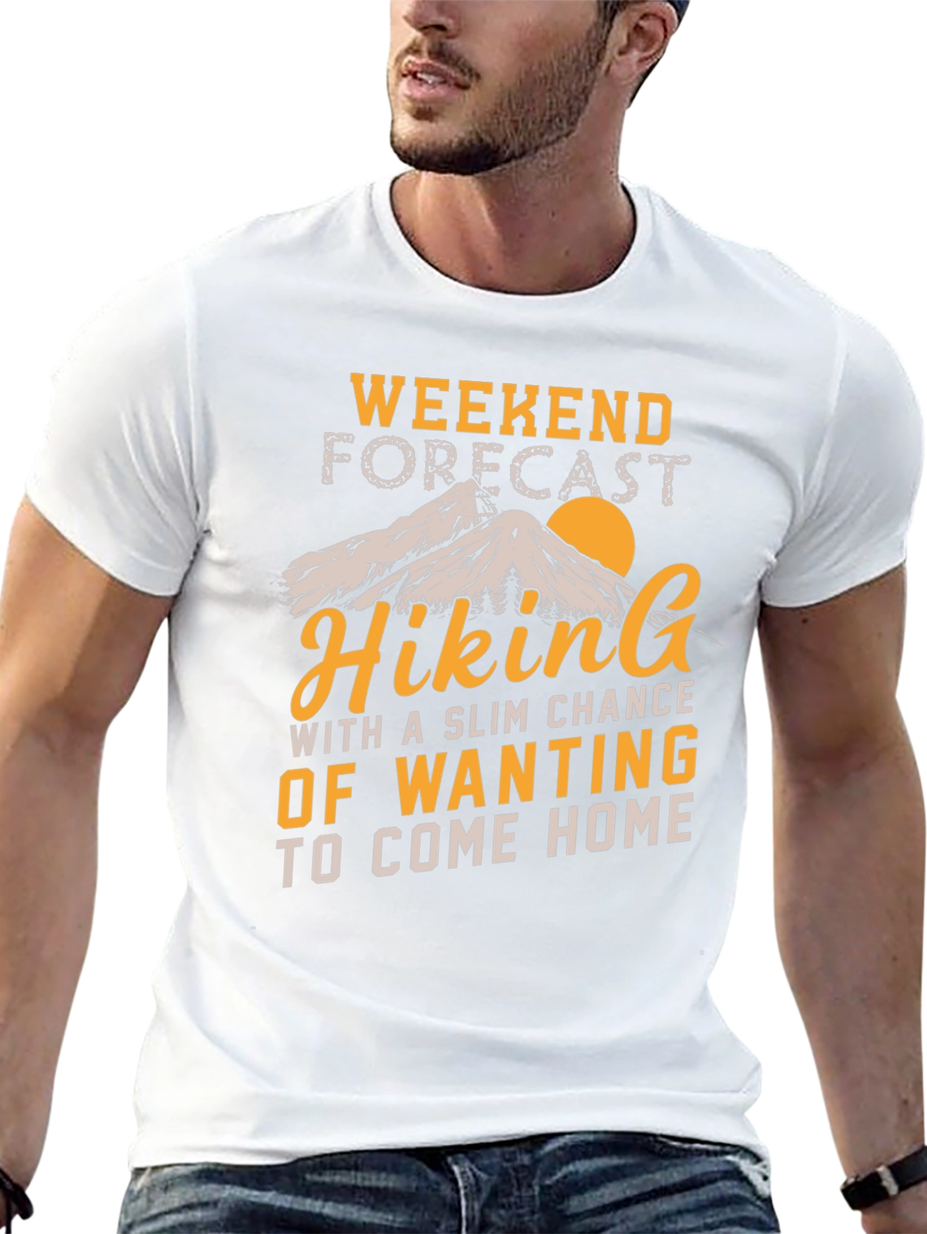 Black Hiking Forecast Graphic Tee view 13