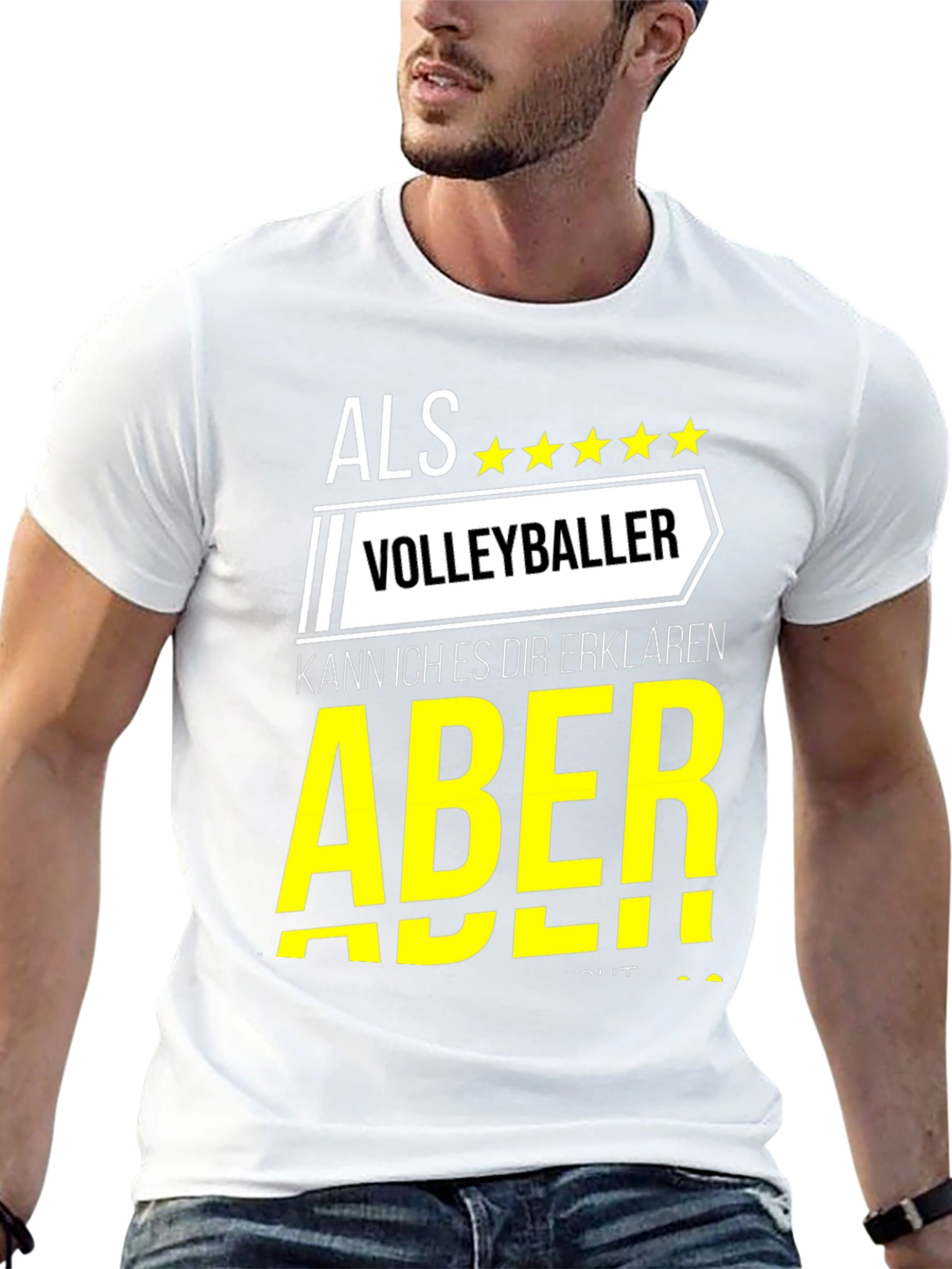 Black Volleyball Player T-Shirt - Als Volleyballer - Funny Sports Tee view 13