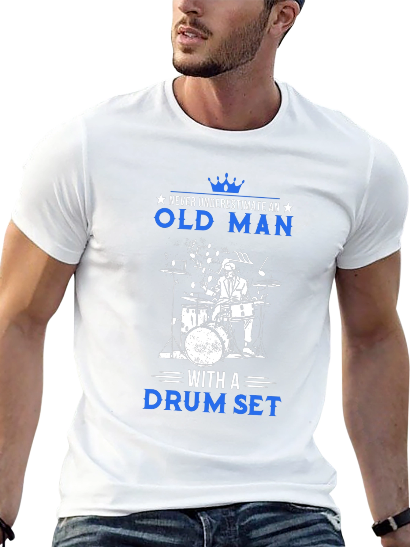 Old Man Drummer T-Shirt - Never Underestimate! - 13