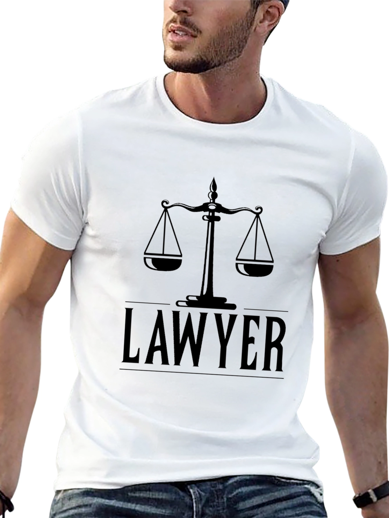 Lawyer Scales of Justice Black T-Shirt - 13